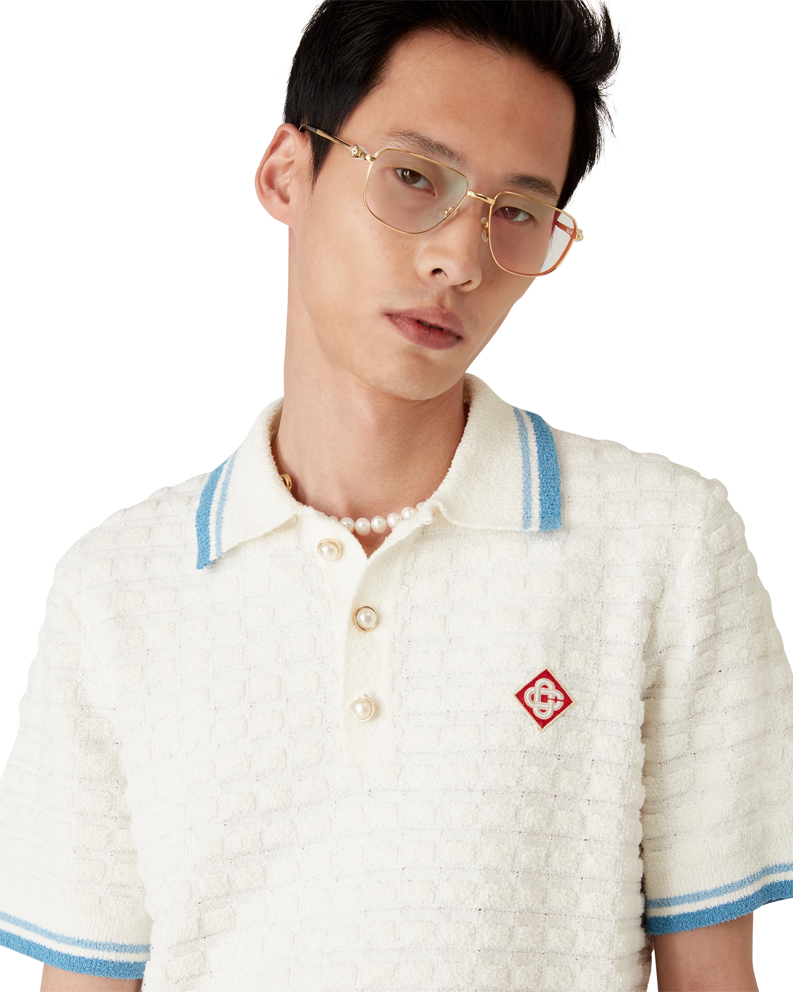 Cotton Boucle Polo Shirt - 图片 5