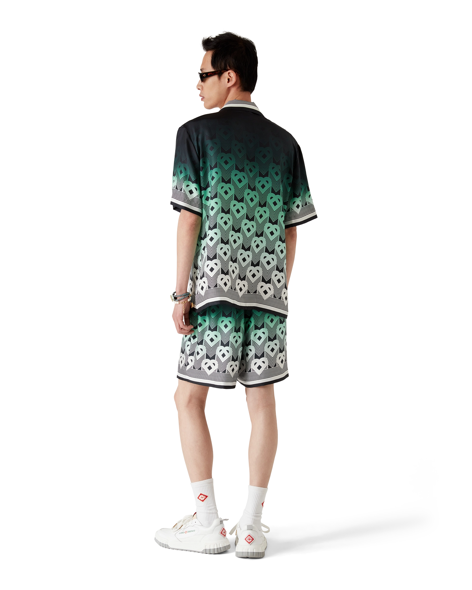 Gradient Monogram Short Sleeve Silk Shirt - 图片 3