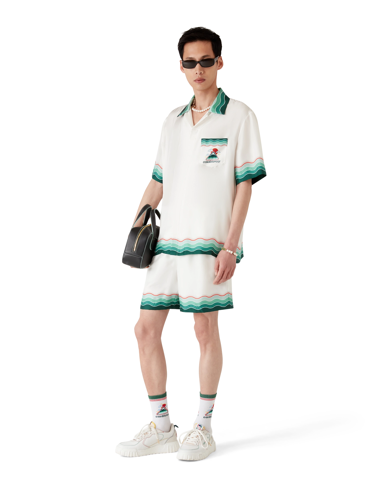 Montagne Ondulée Short Sleeve Silk Shirt - 图片 2