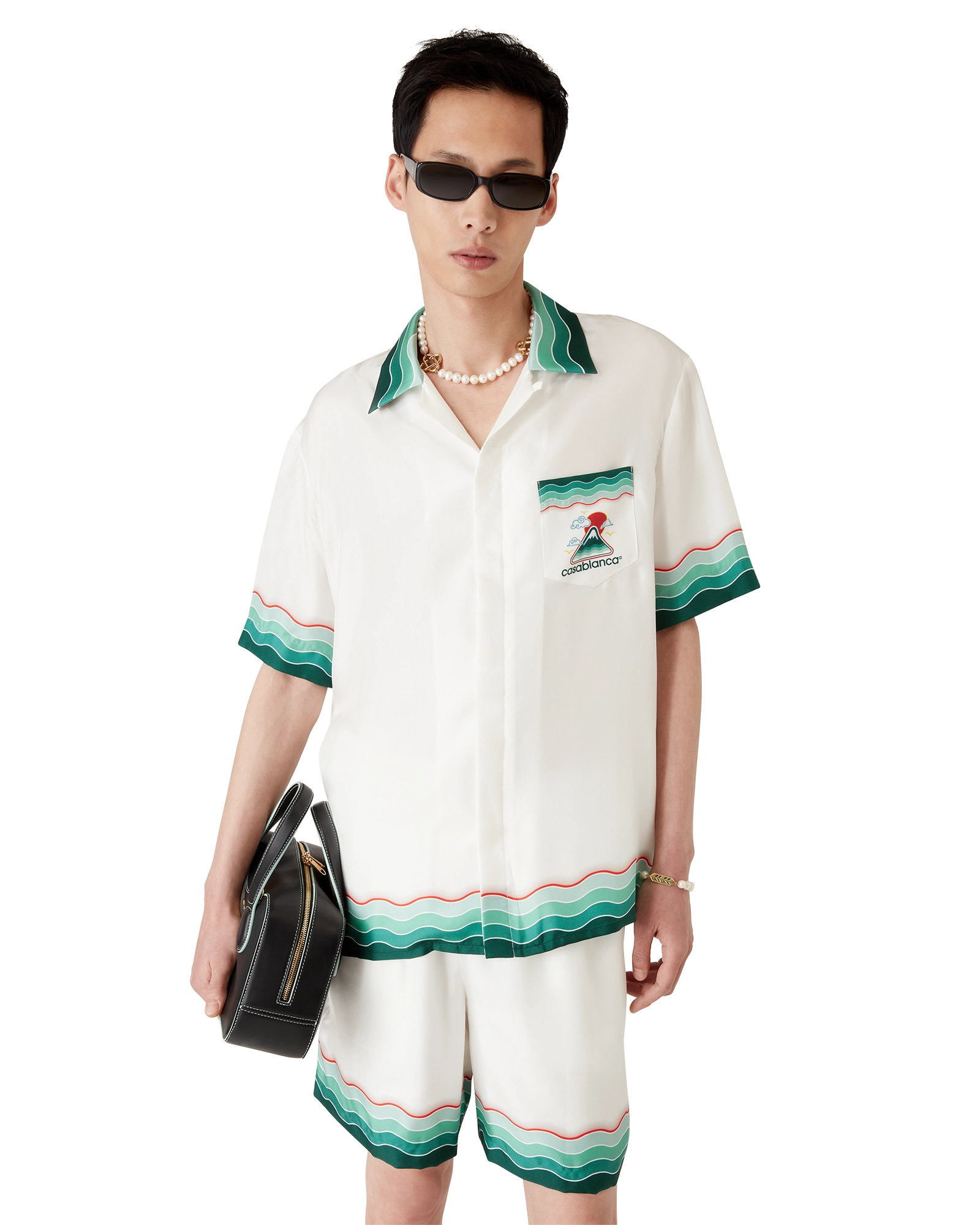 Montagne Ondulée Short Sleeve Silk Shirt - 图片 4