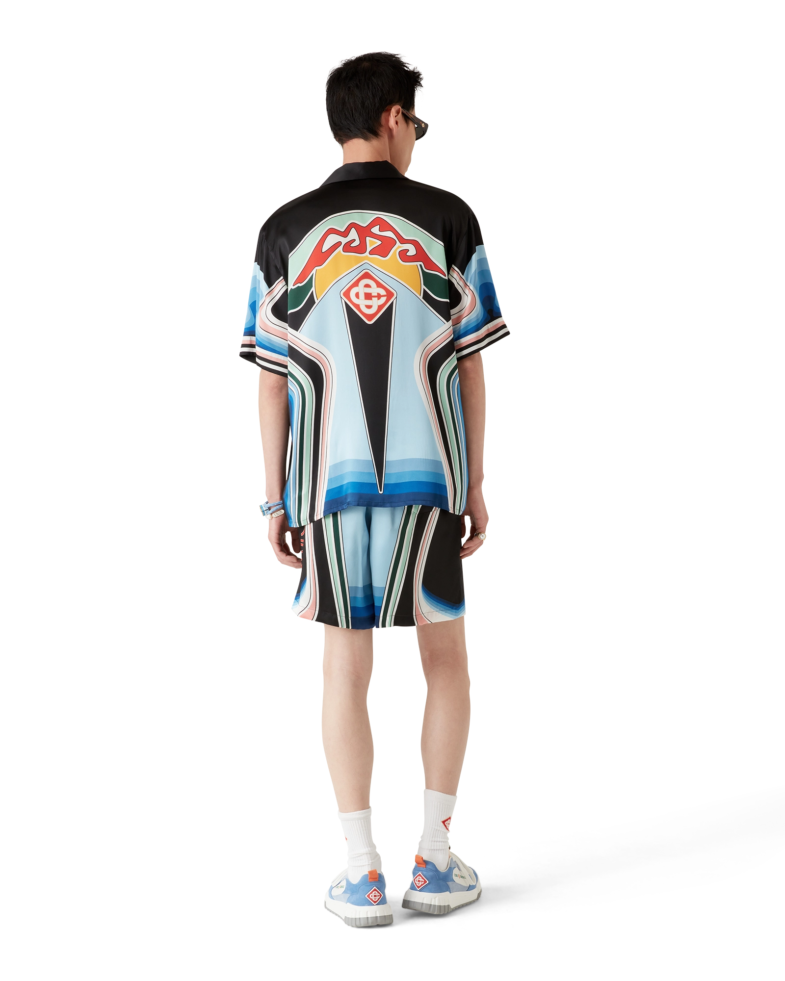 Graphic Mountain Short Sleeve Silk Shirt - 图片 3