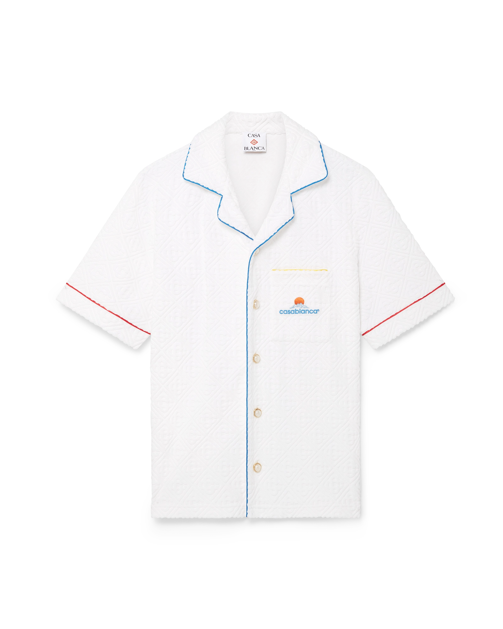 Monogram Jacquard Short Sleeve Towelling Shirt