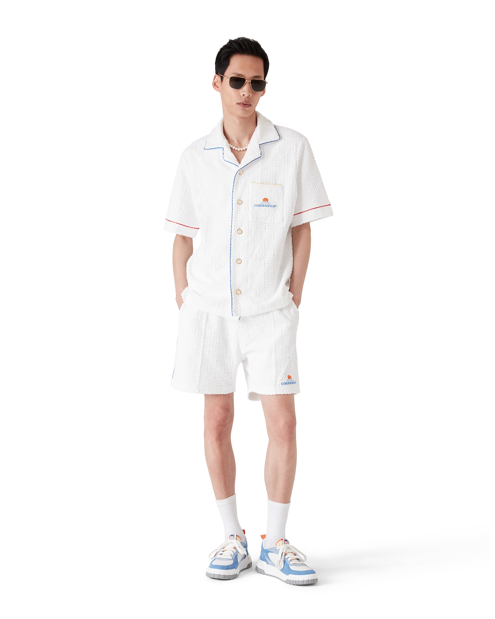 Monogram Jacquard Short Sleeve Towelling Shirt - 图片 2