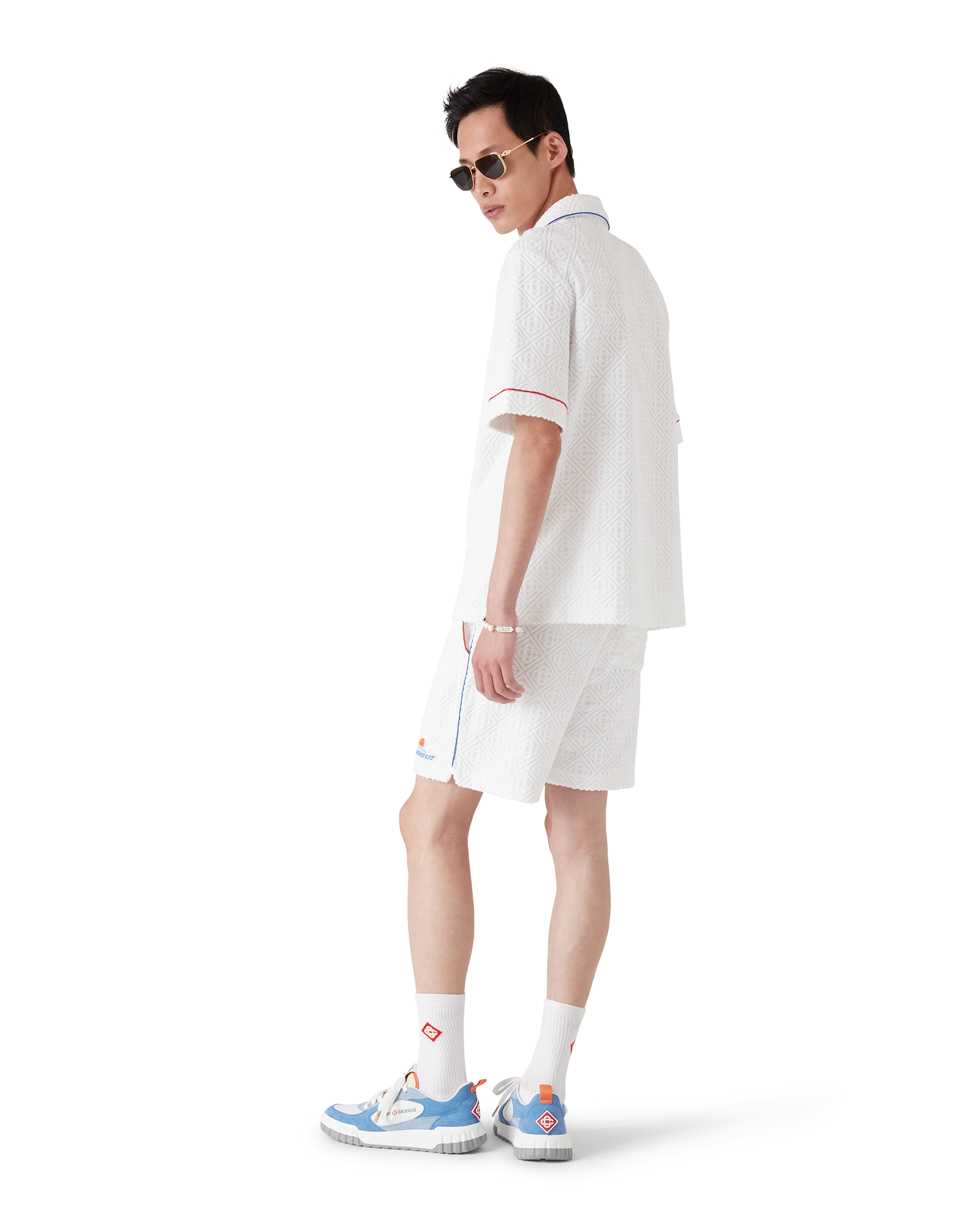 Monogram Jacquard Short Sleeve Towelling Shirt - 图片 3