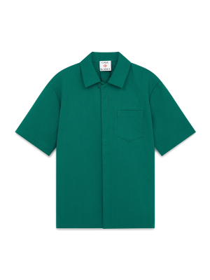 Cotton Monogram Short Sleeve Jacquard Shirt