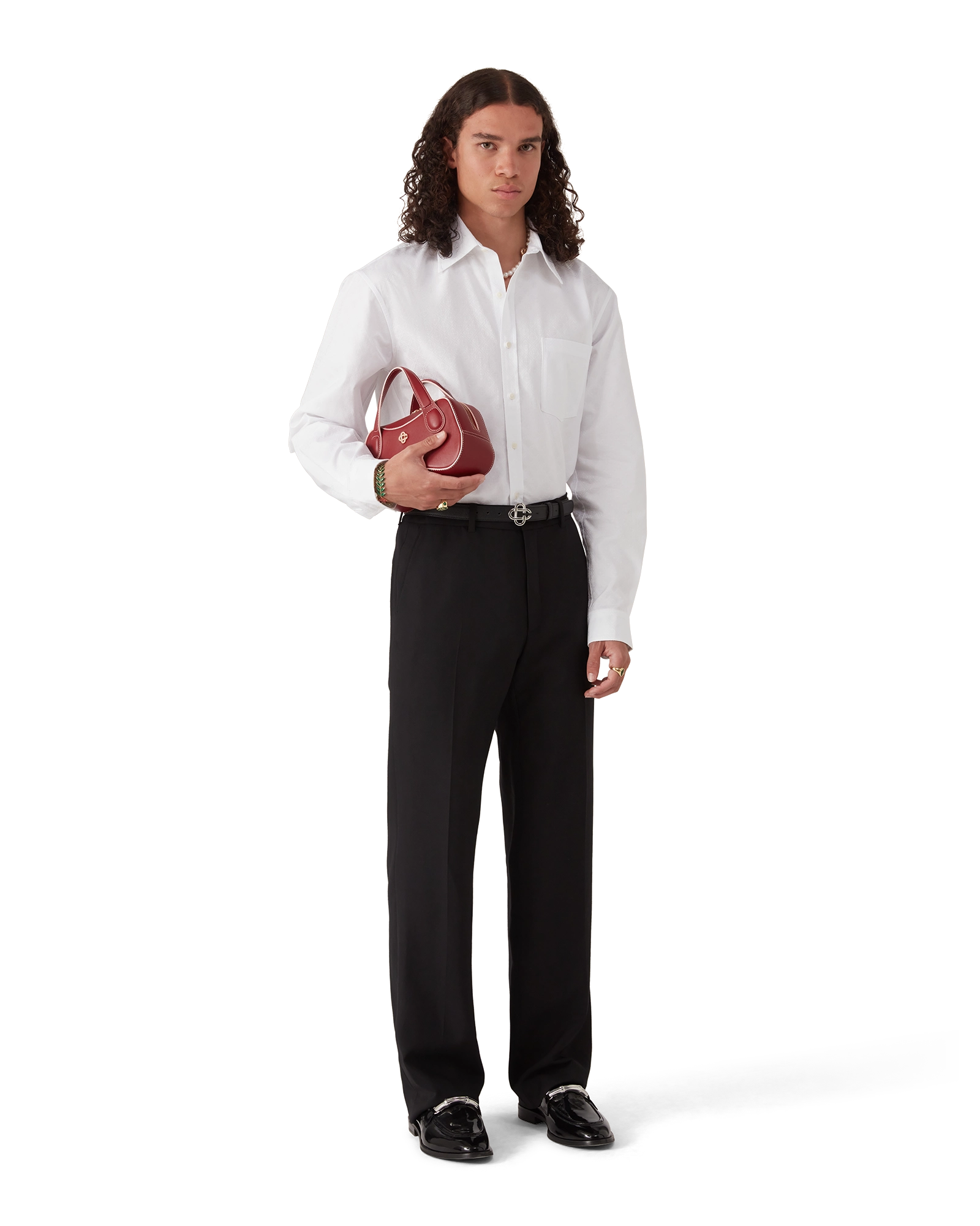 Cotton Monogram Jacquard Oxford Shirt - 图片 2