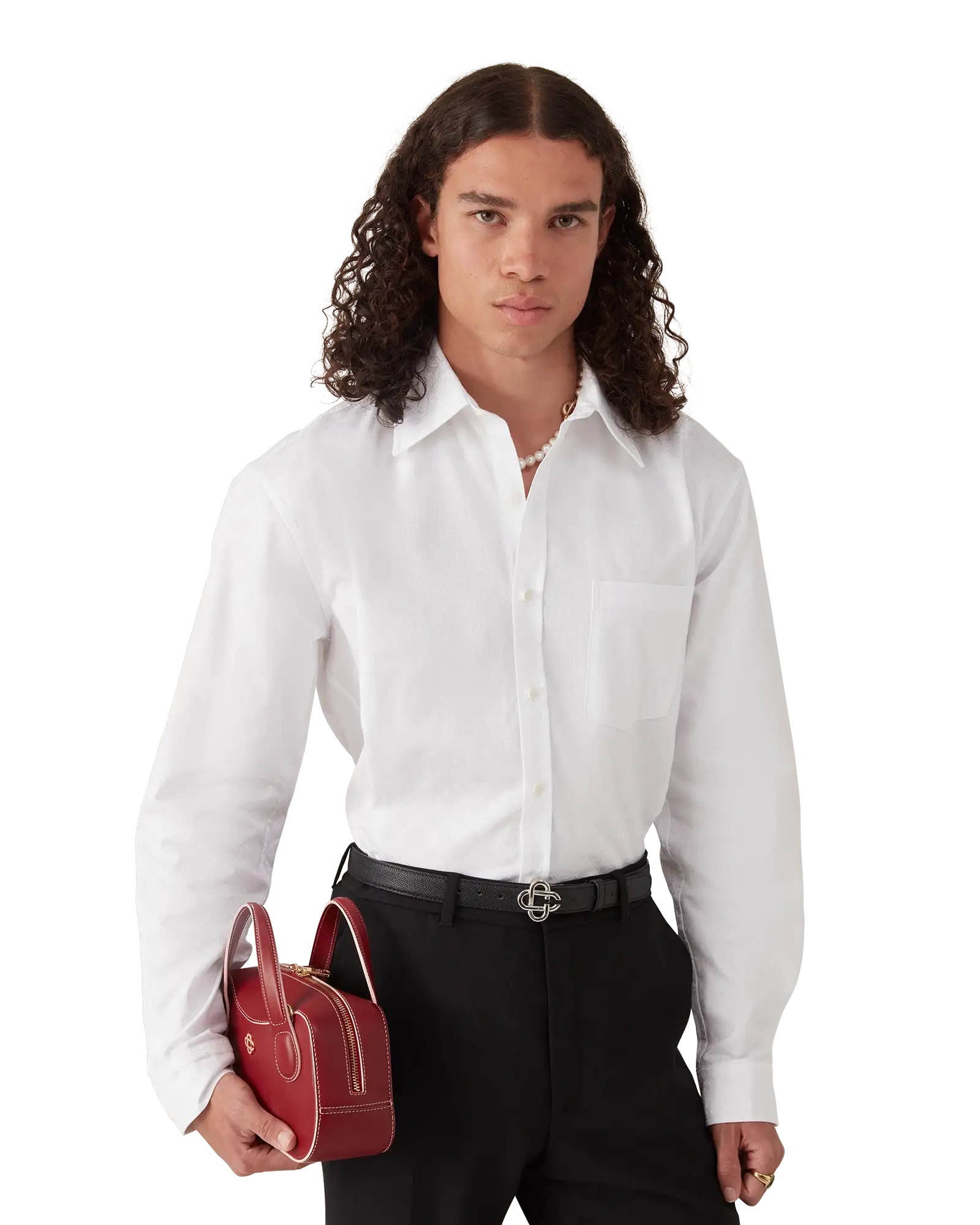 Cotton Monogram Jacquard Oxford Shirt - 图片 4