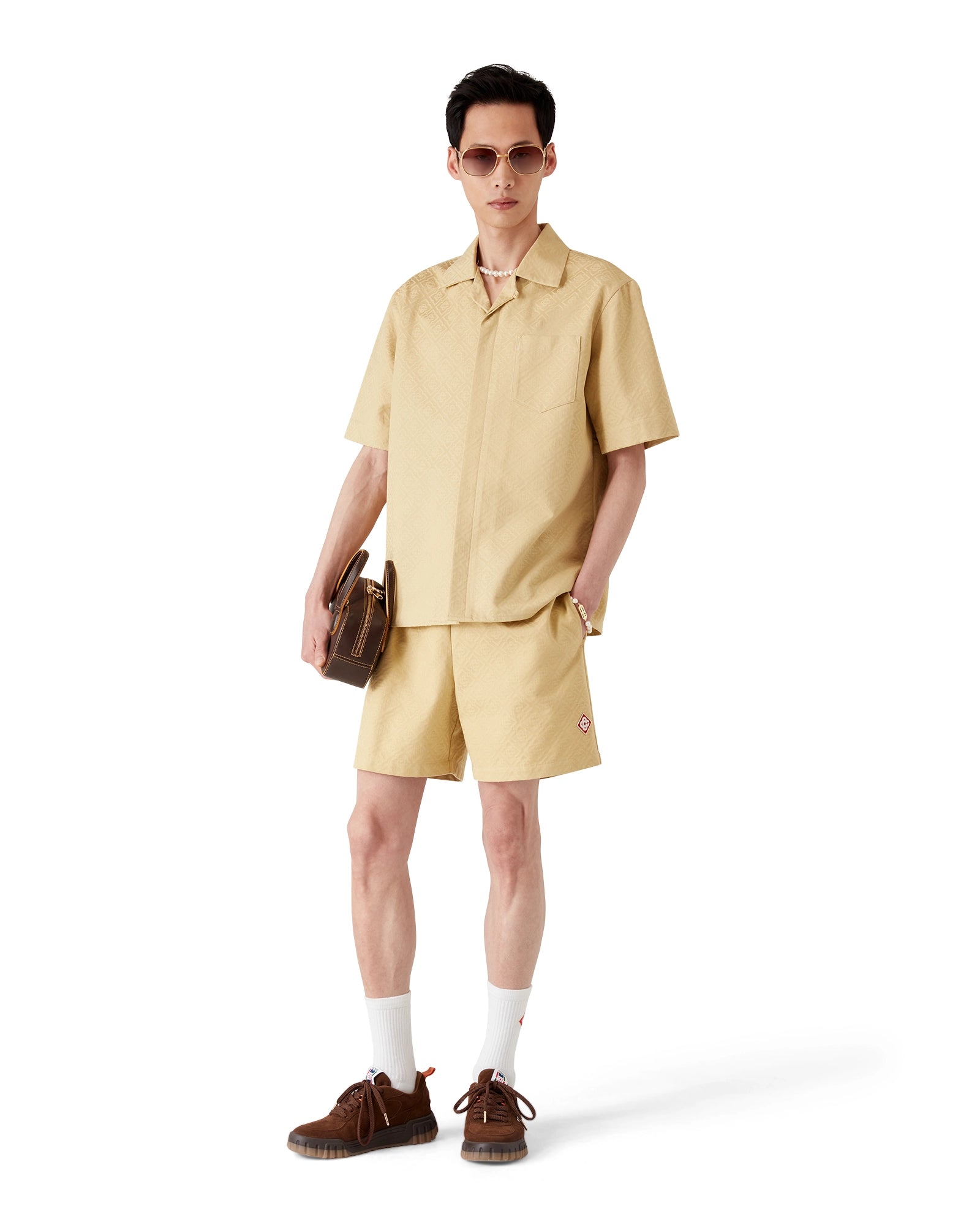 Cotton Monogram Jacquard Shorts - 图片 2