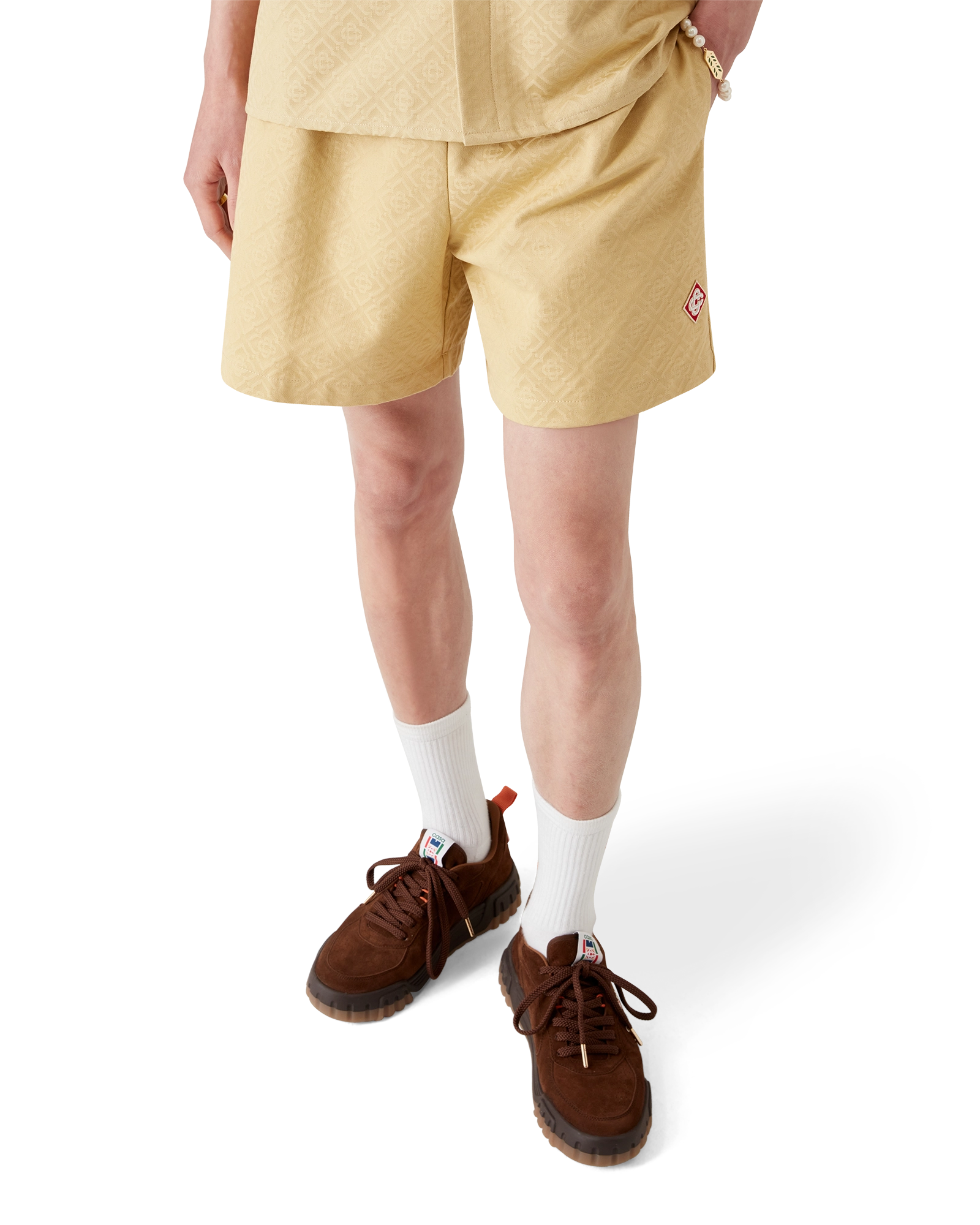 Cotton Monogram Jacquard Shorts - 图片 4