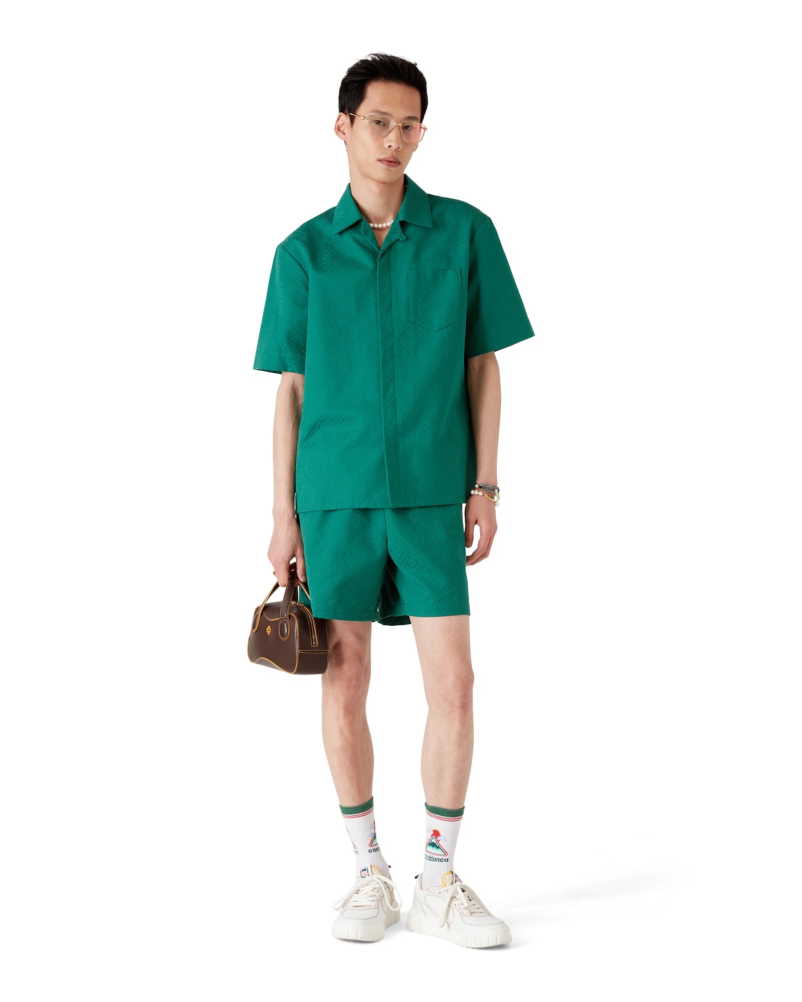 Cotton Monogram Jacquard Shorts - 图片 2