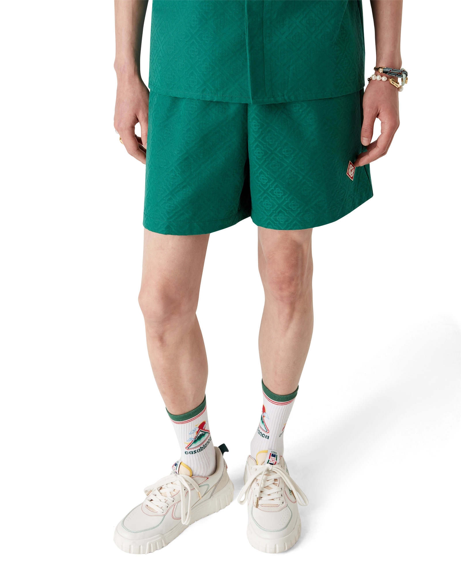 Cotton Monogram Jacquard Shorts - 图片 4