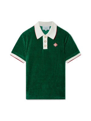 Rib Velour Polo Shirt