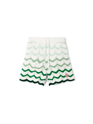 Wavy Gradient Crochet Shorts