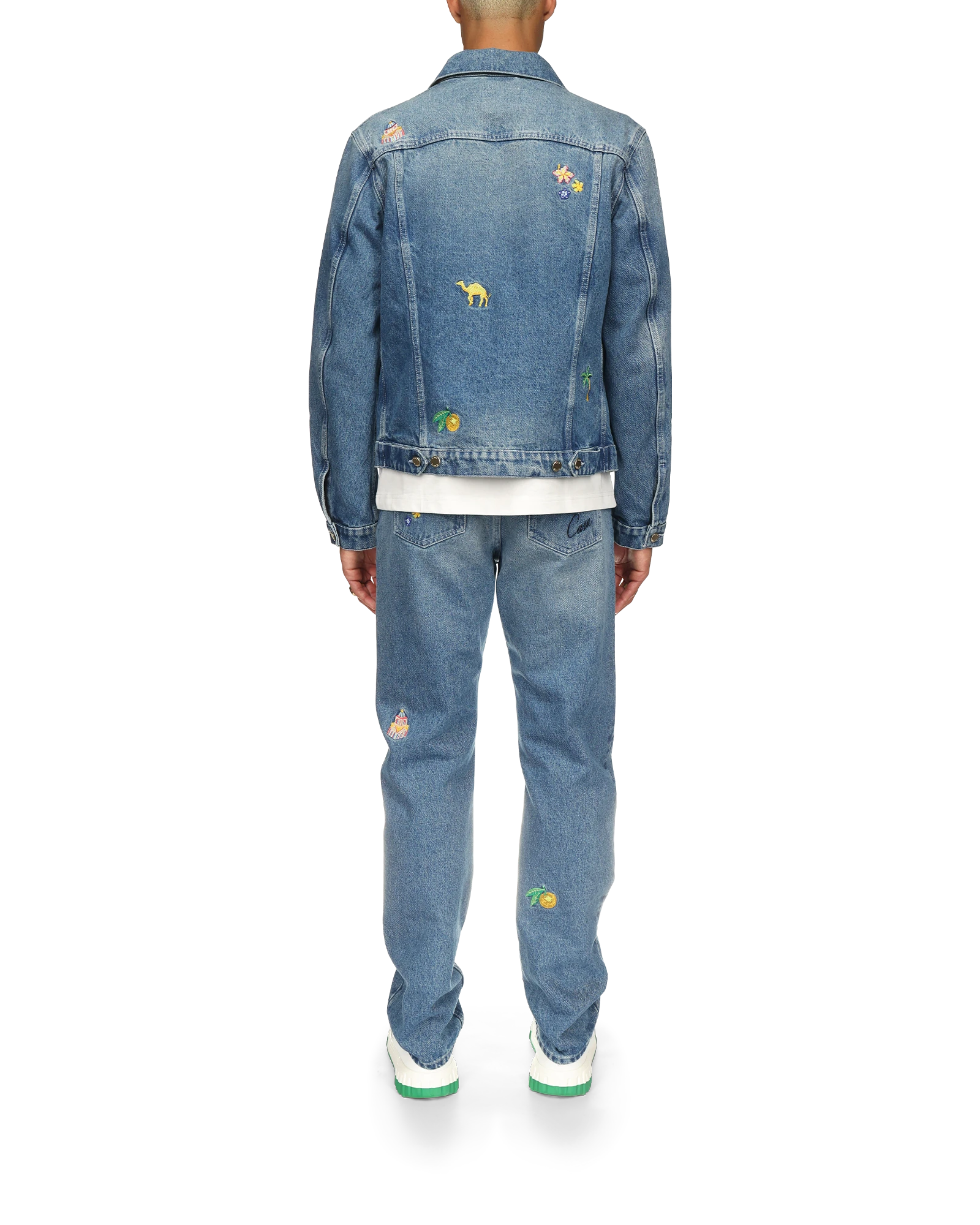 Motif Denim Jeans - 图片 4