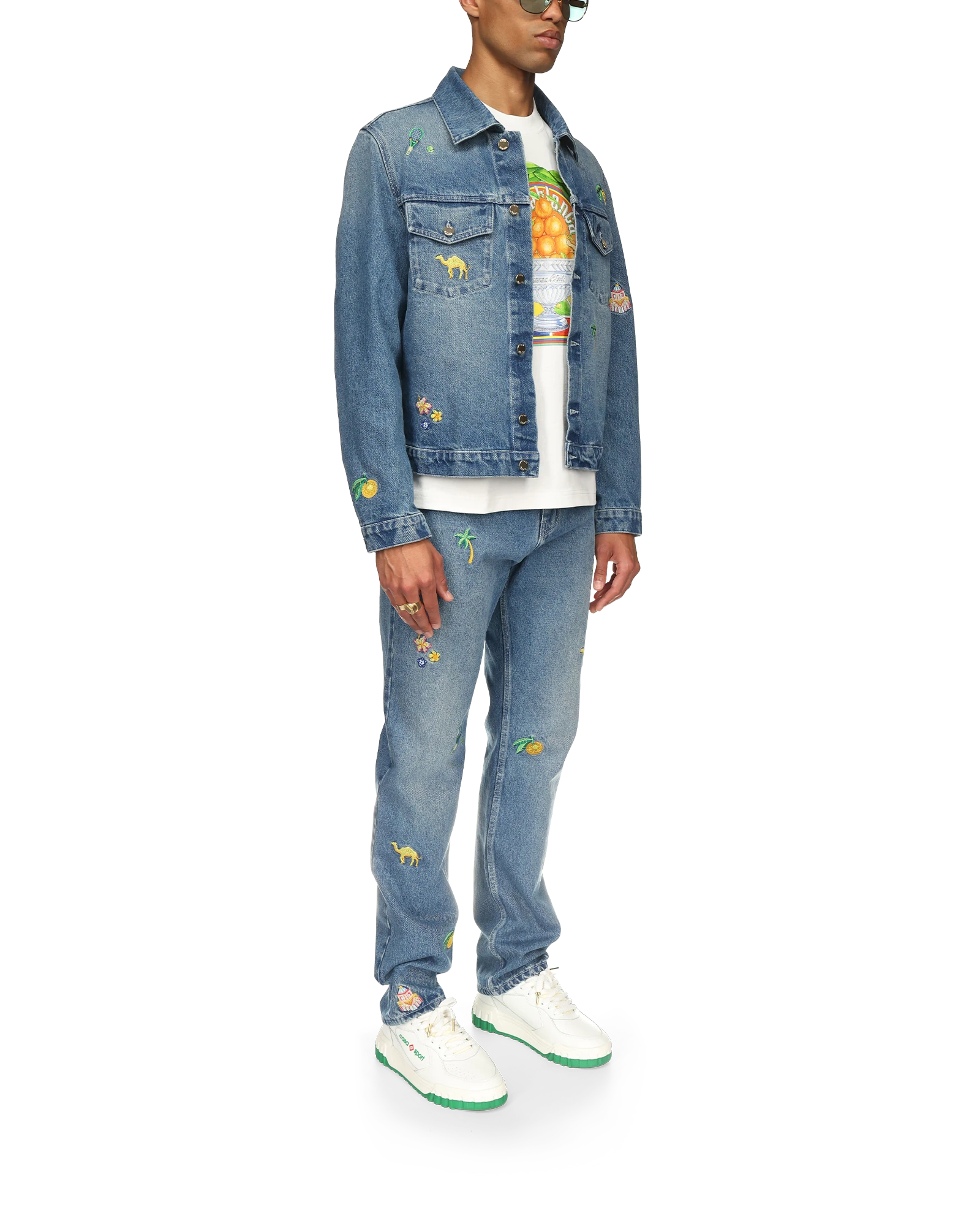 Motif Denim Jeans - 图片 5