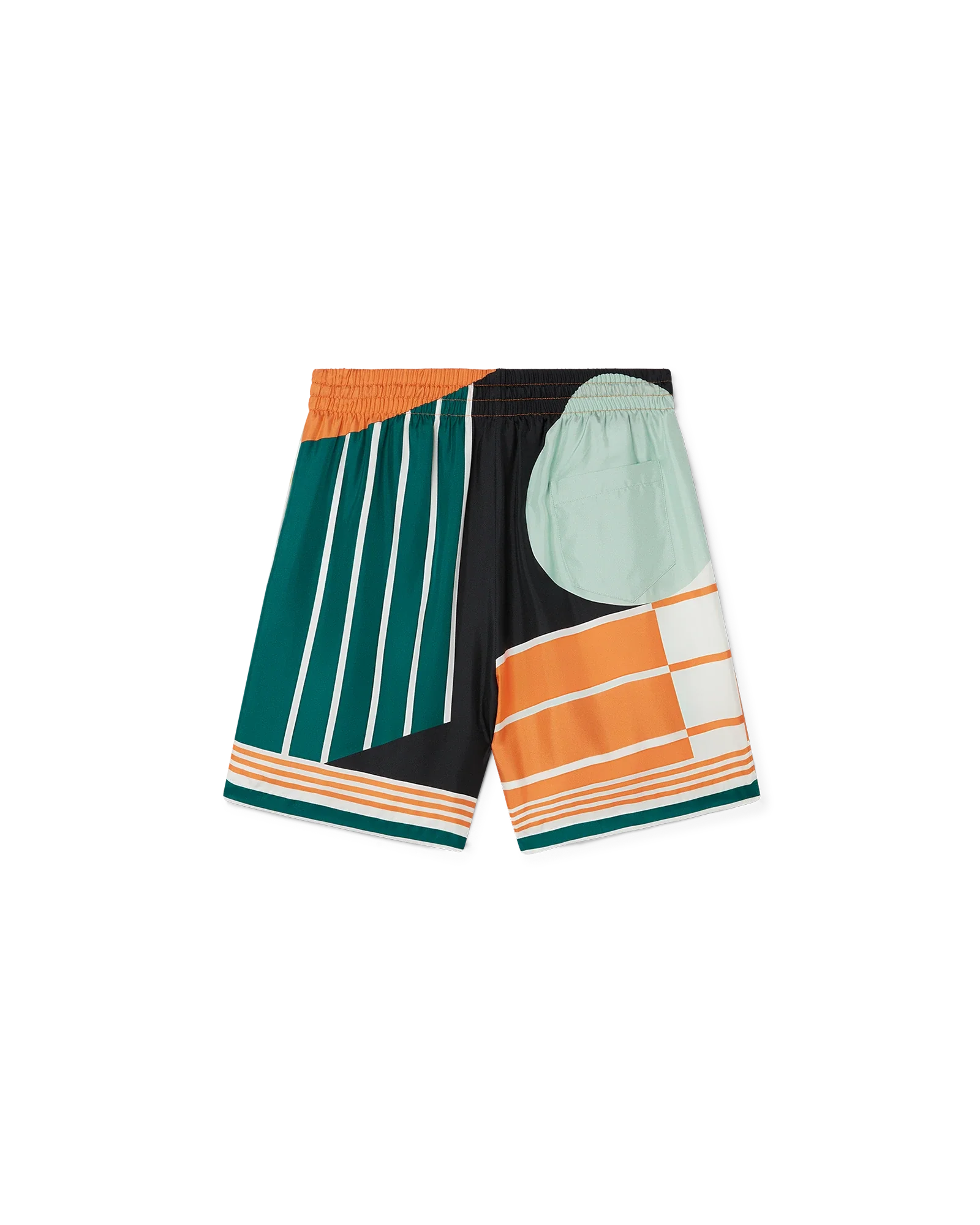 Court Abstrait Silk Shorts - 图片 6