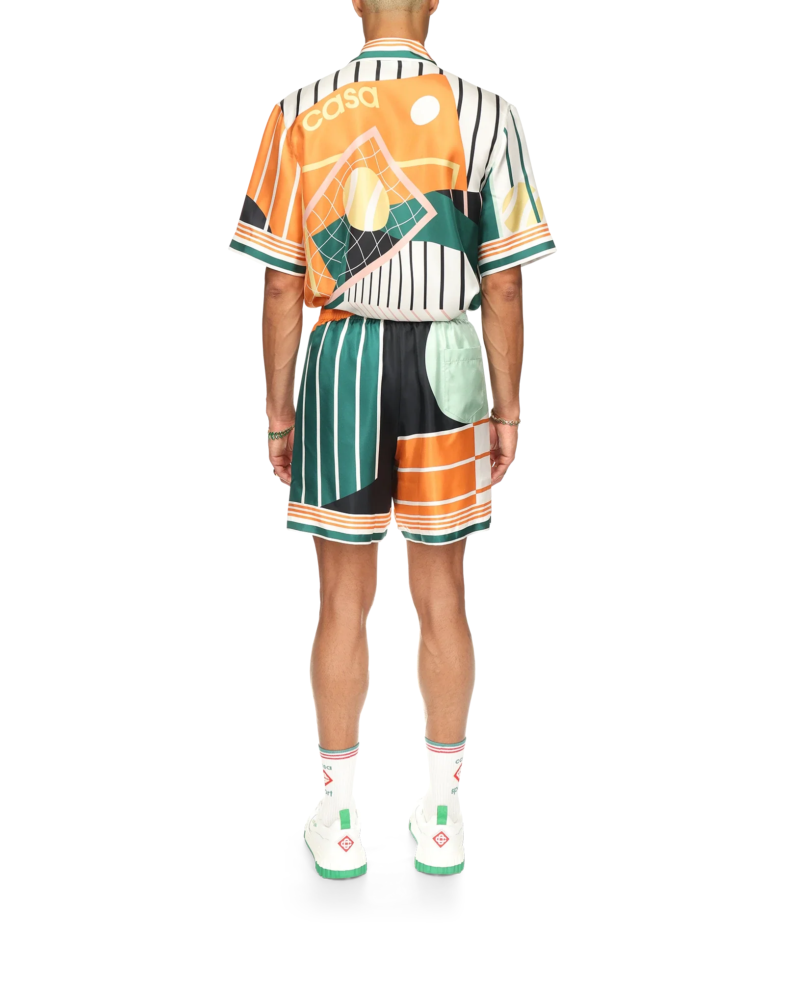 Court Abstrait Silk Shorts - 图片 4