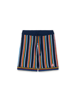 Crochet Stripe Shorts