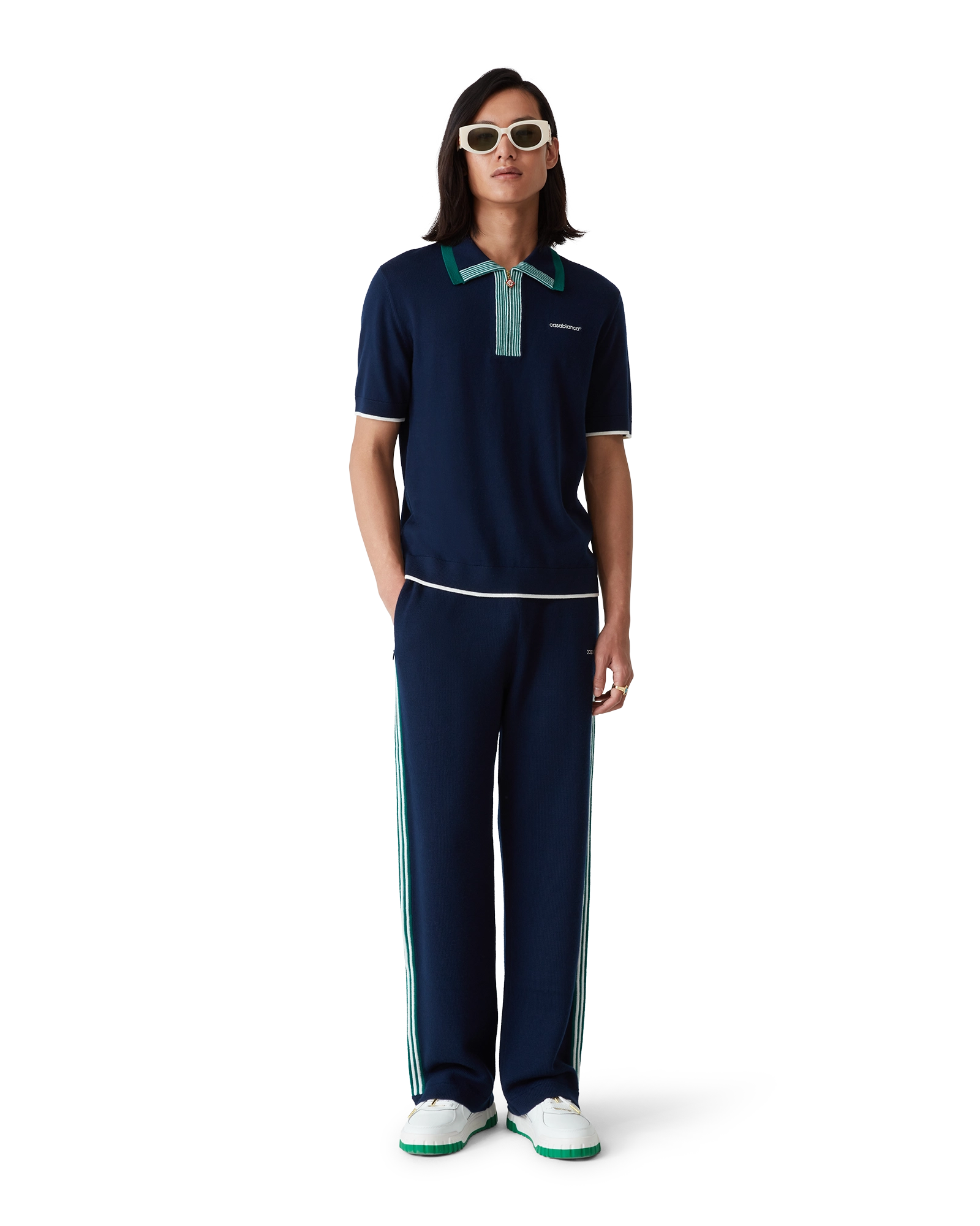 Knit Tennis Polo Shirt - 图片 2