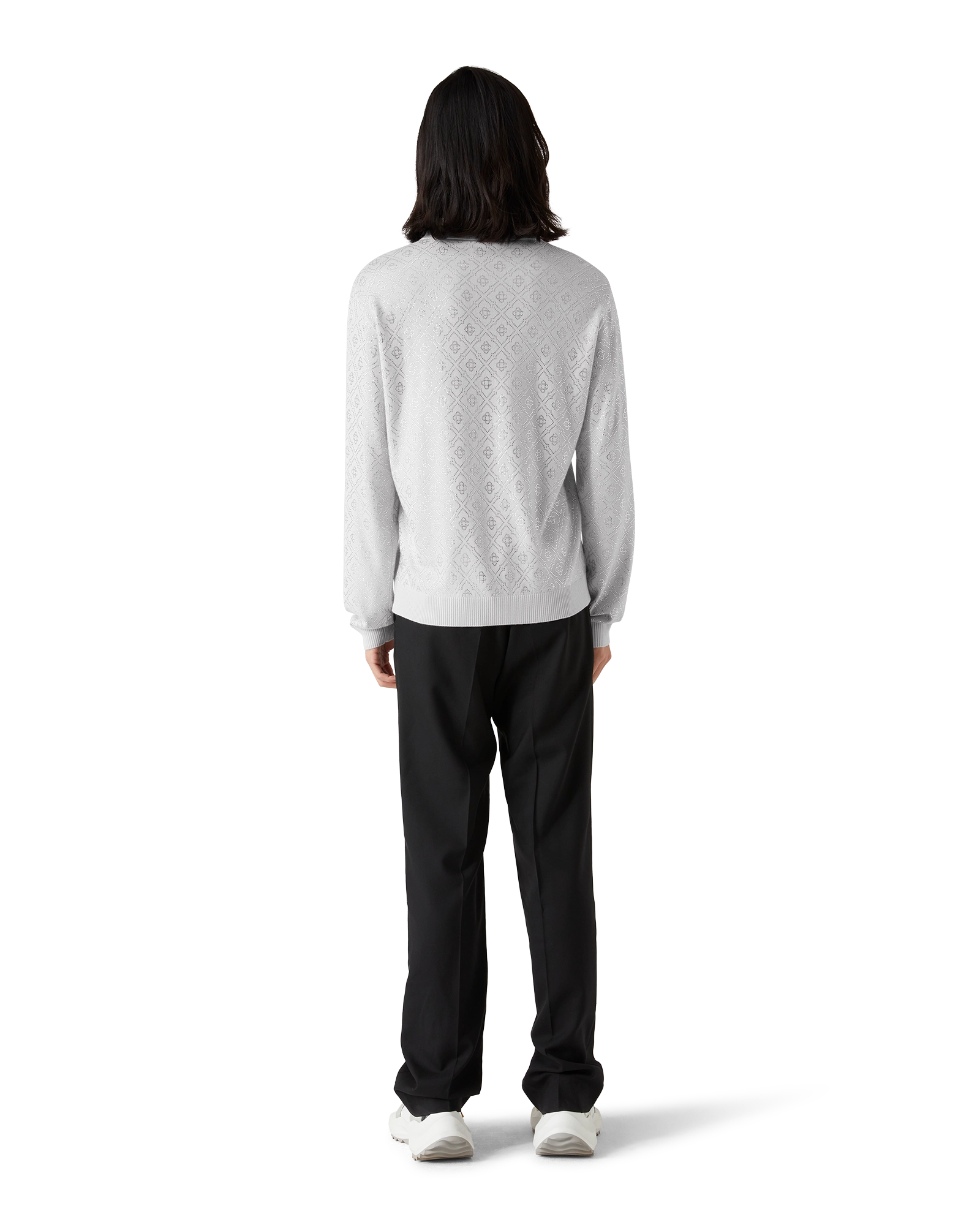 Crystal Monogram Knit Polo Shirt - 图片 3