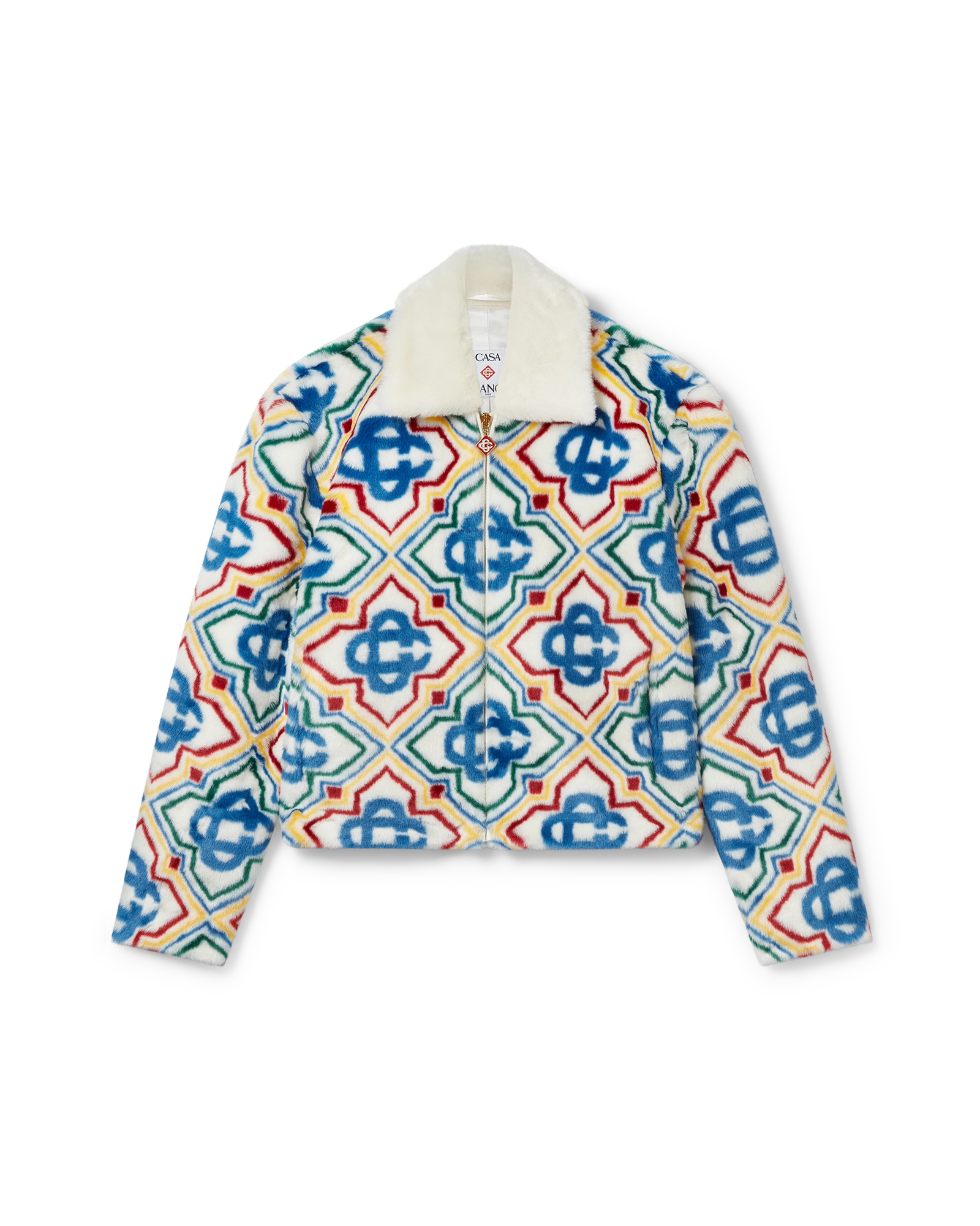 Jacquard Faux Fur Jacket