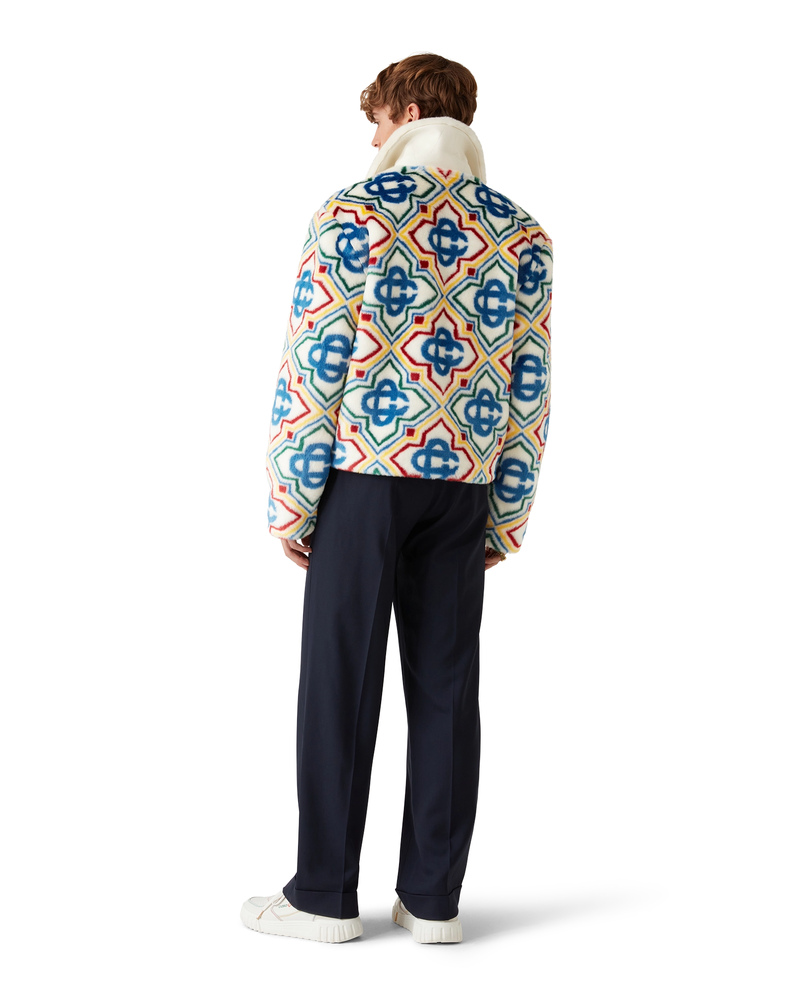 Jacquard Faux Fur Jacket - 图片 5