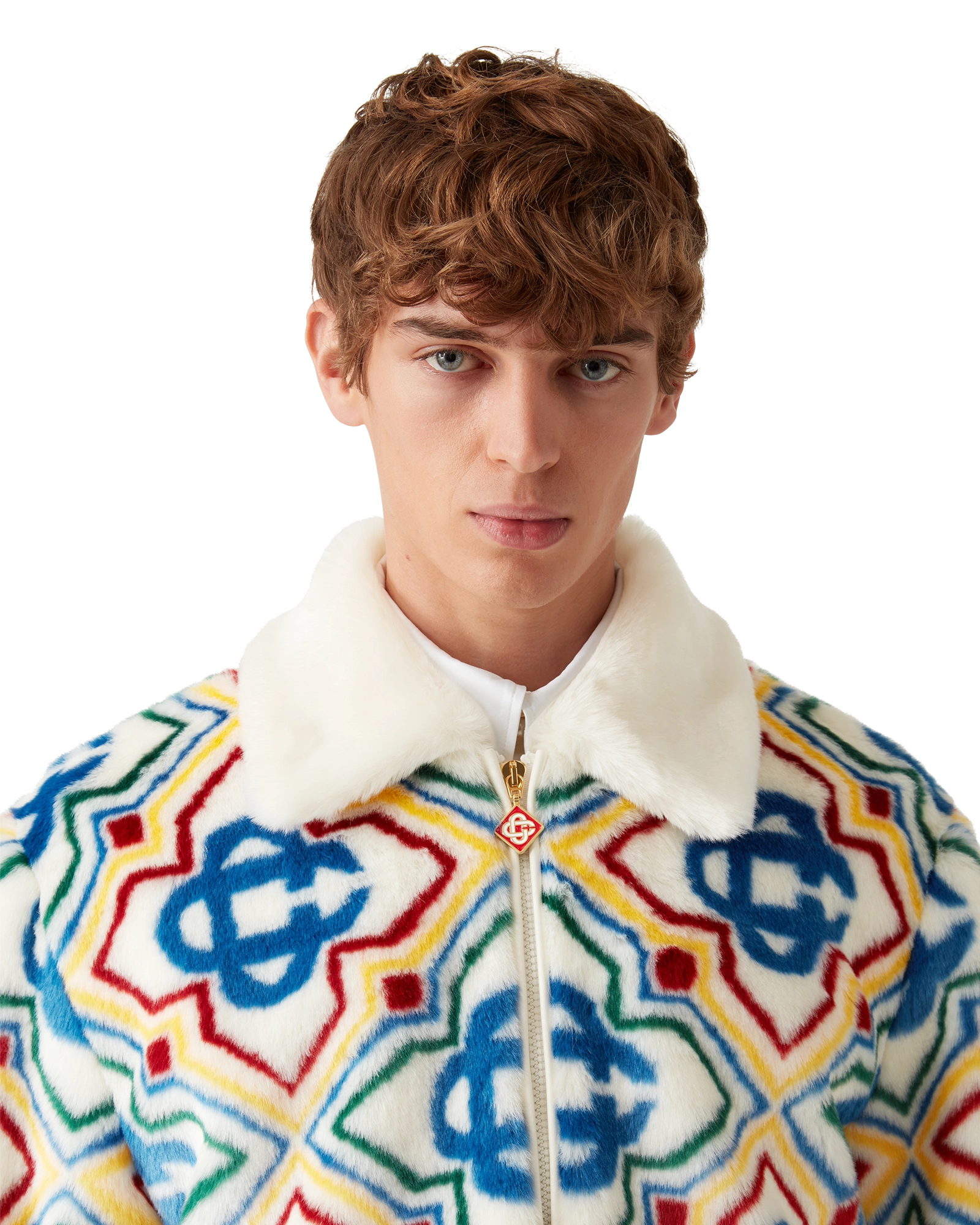 Jacquard Faux Fur Jacket - 图片 4