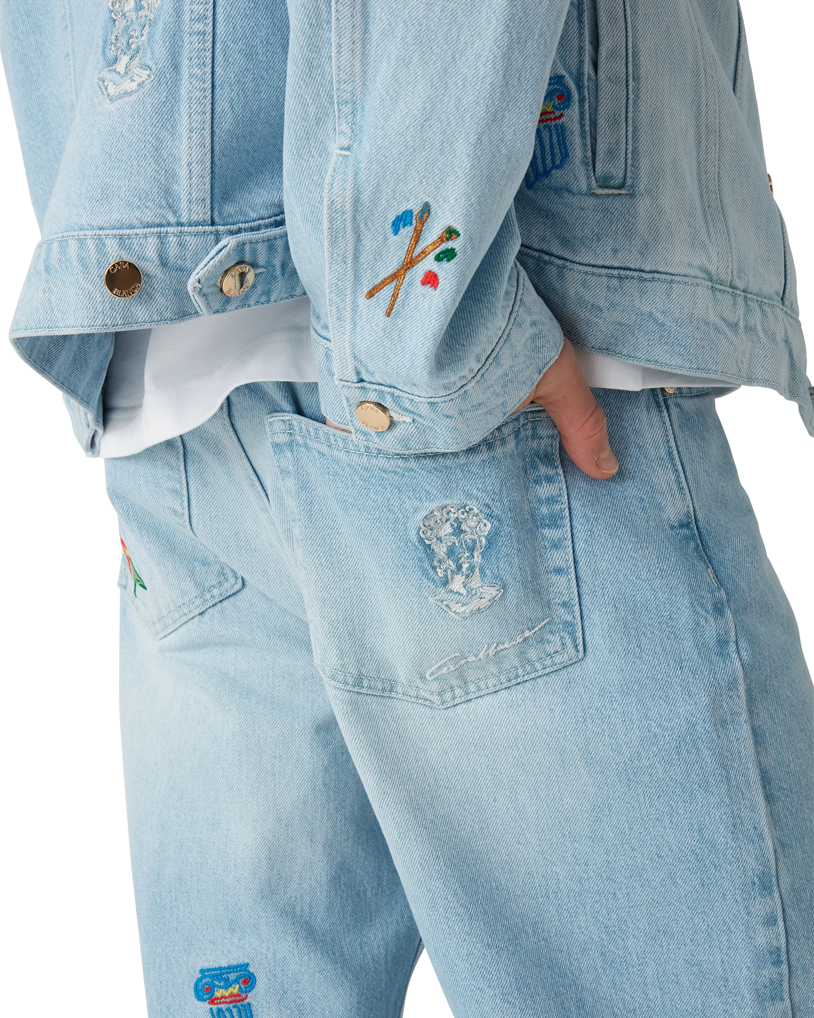 Embroidered Motif Jeans - 图片 4