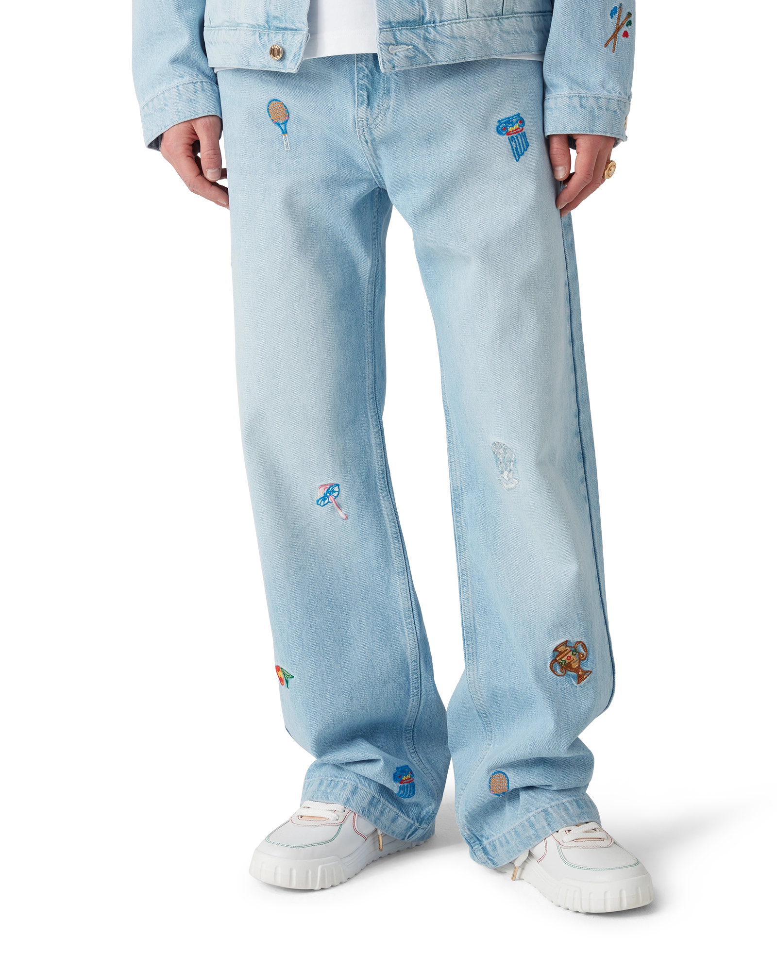 Embroidered Motif Jeans - 图片 5