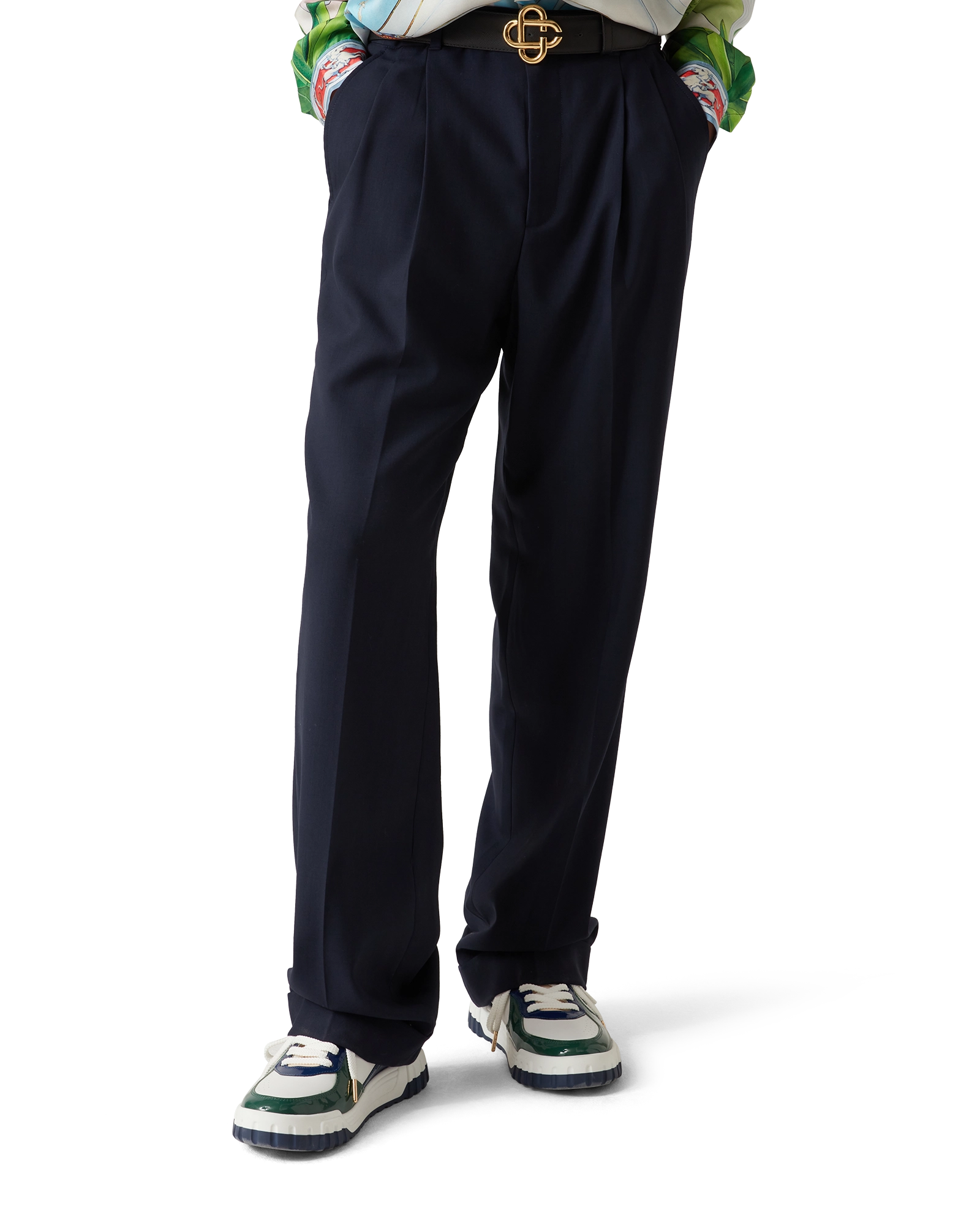 Wool Tailored Pleated Trousers - 图片 4