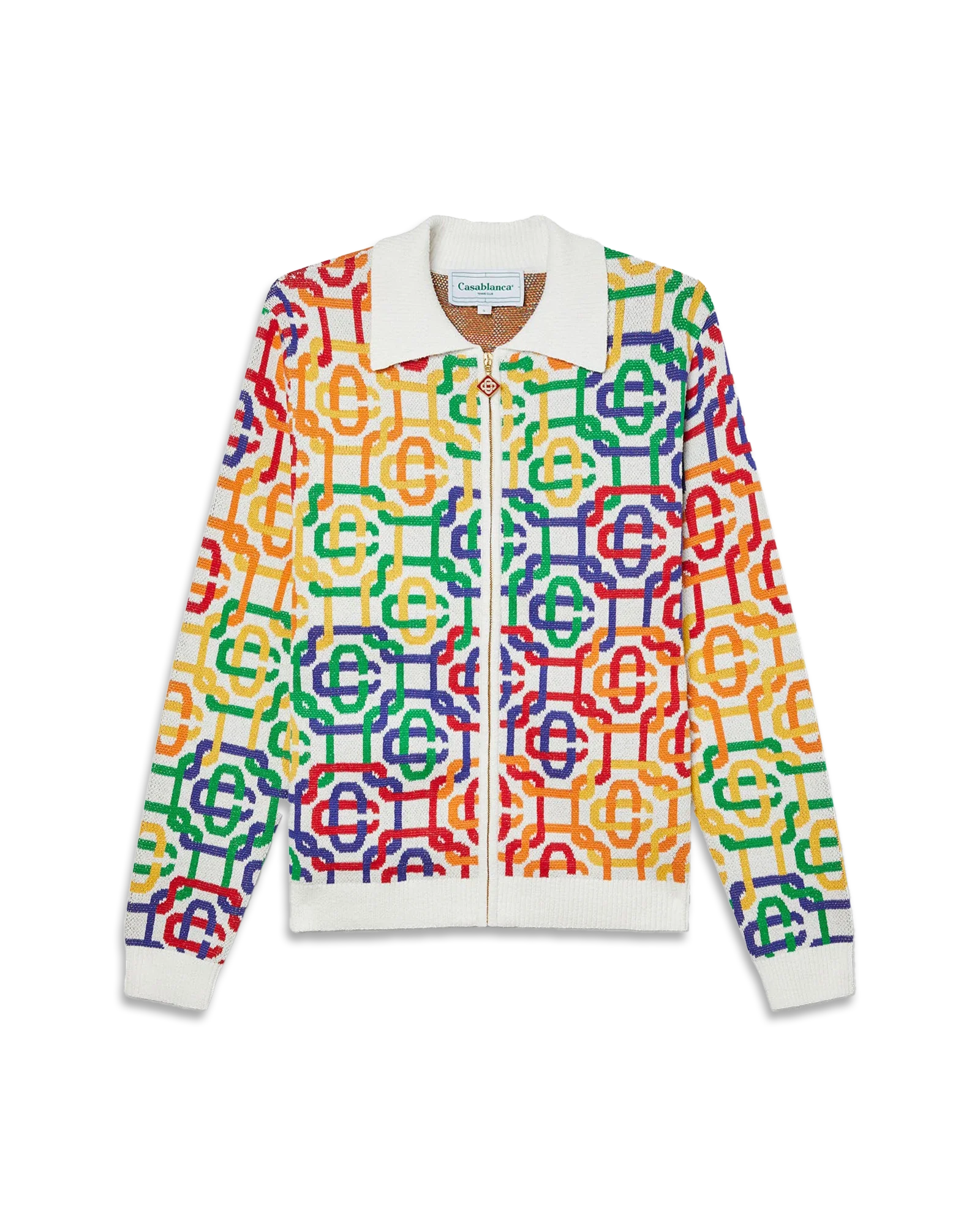 Rainbow Monogram Zip Up Jumper