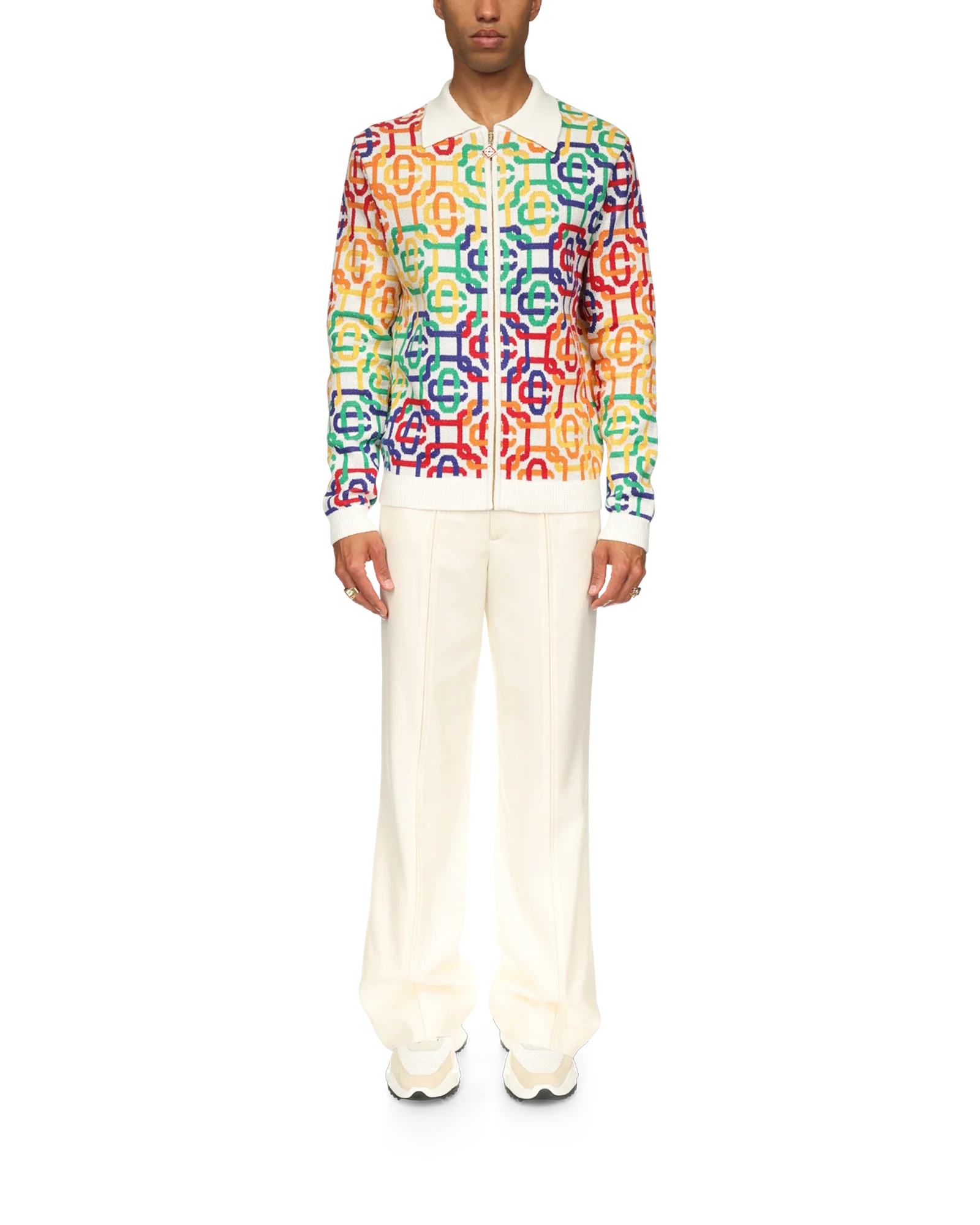 Rainbow Monogram Zip Up Jumper - Image 2