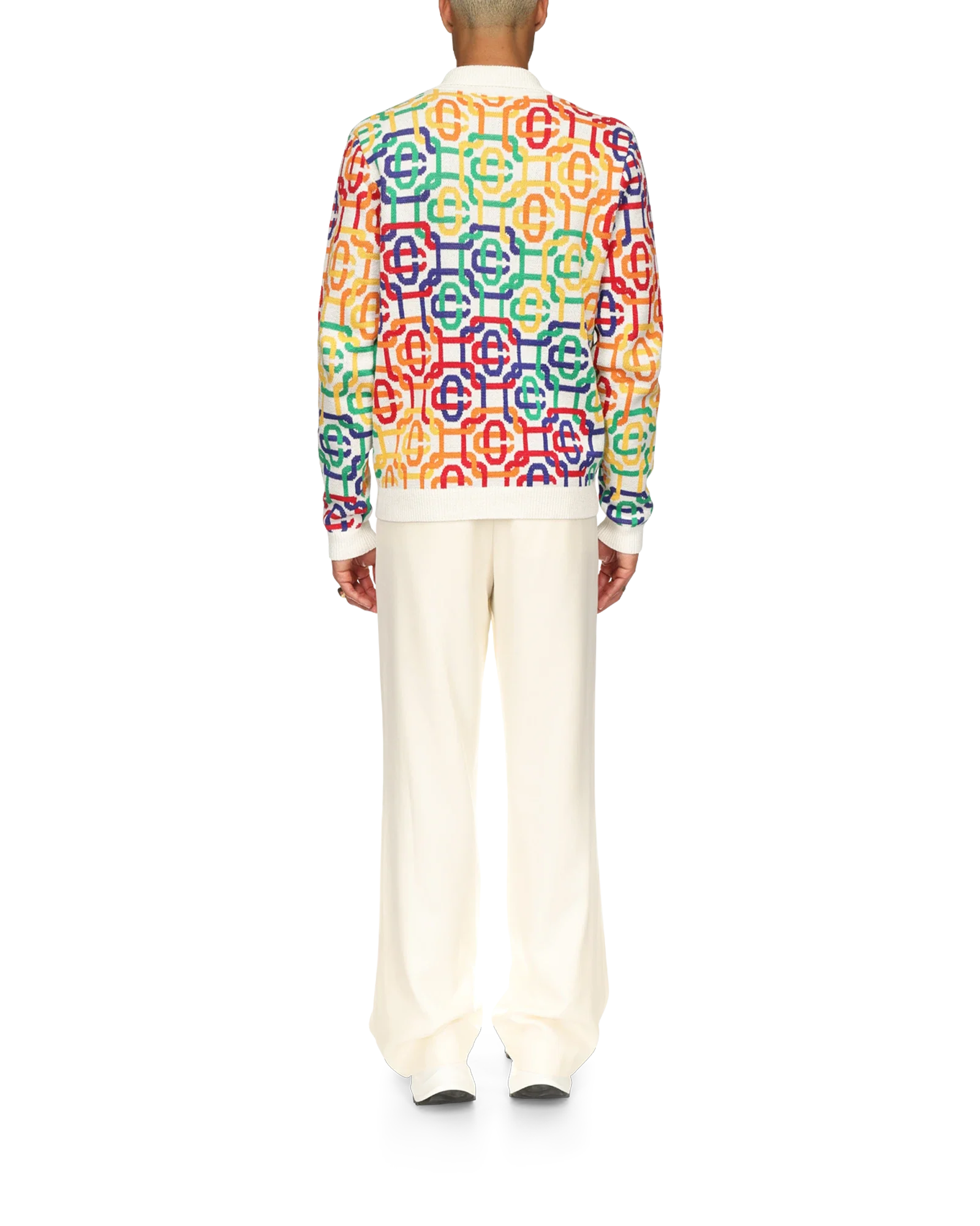 Rainbow Monogram Zip Up Jumper - Image 3