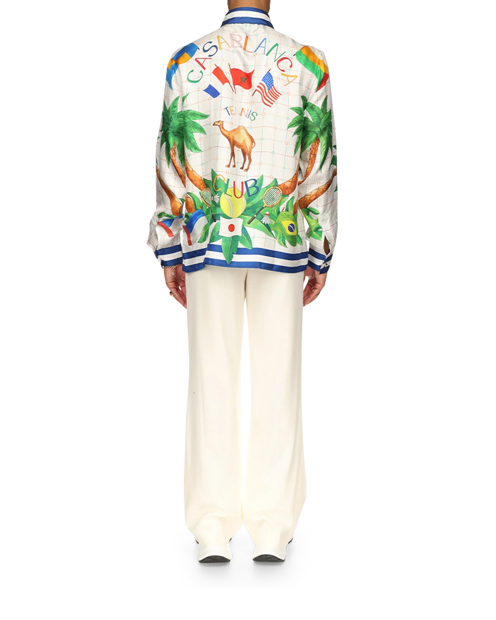 Tennis Club Classic Long Sleeve Silk Shirt - 图片 2