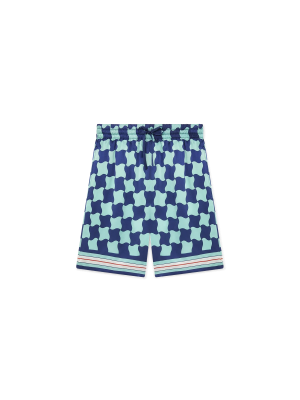 Pool Tile Silk Shorts