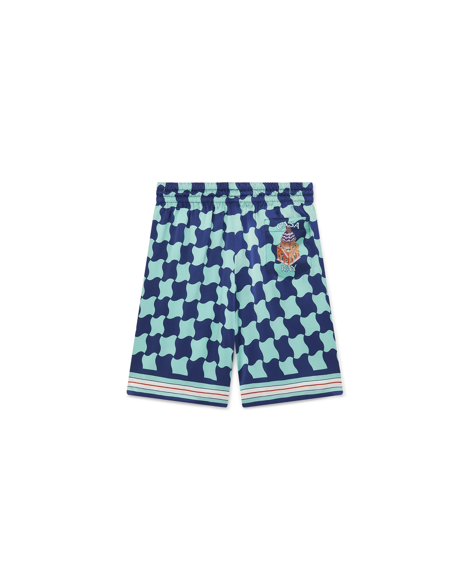 Pool Tile Silk Shorts - Image 2