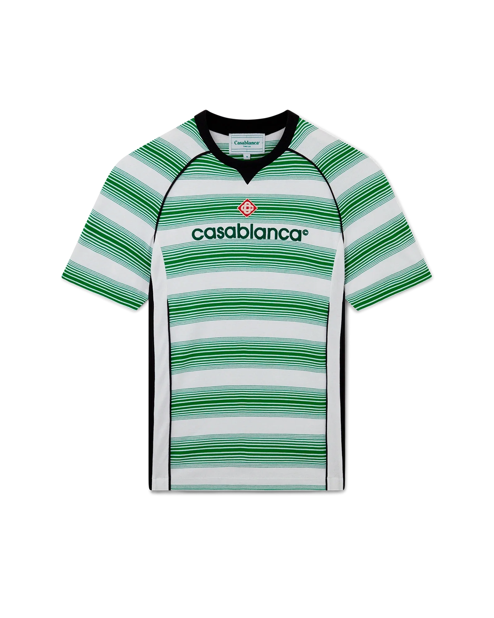 Gradient Stripe Panelled Short Sleeve T-Shirt