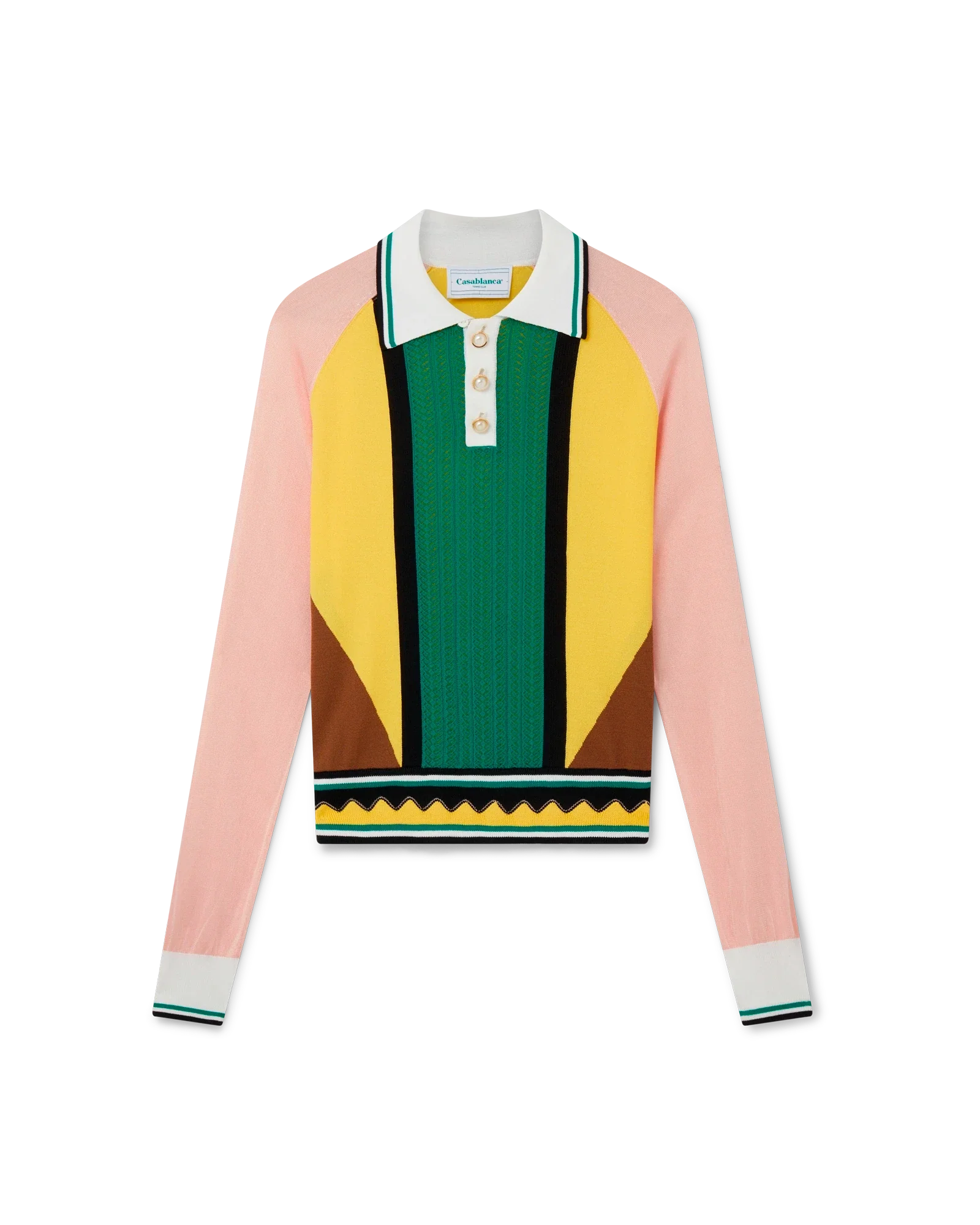 Graphic Panelled Polo Shirt