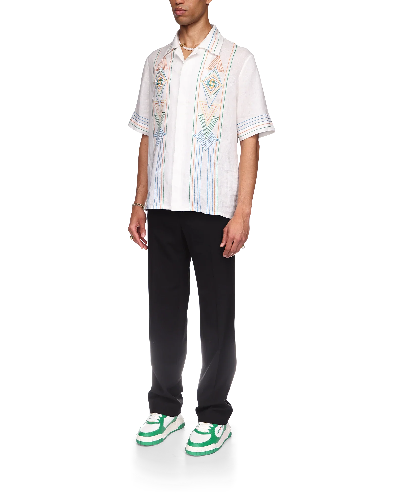 Le Fil De La Musique Short Sleeve Linen Shirt - 图片 3