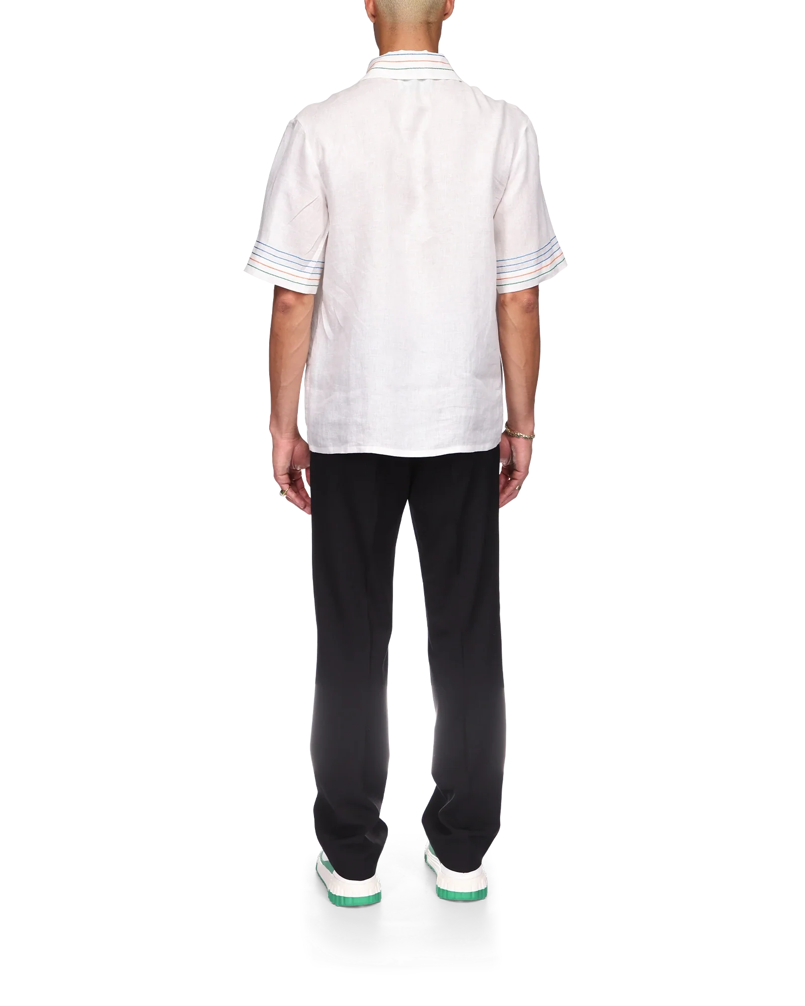 Le Fil De La Musique Short Sleeve Linen Shirt - 图片 4