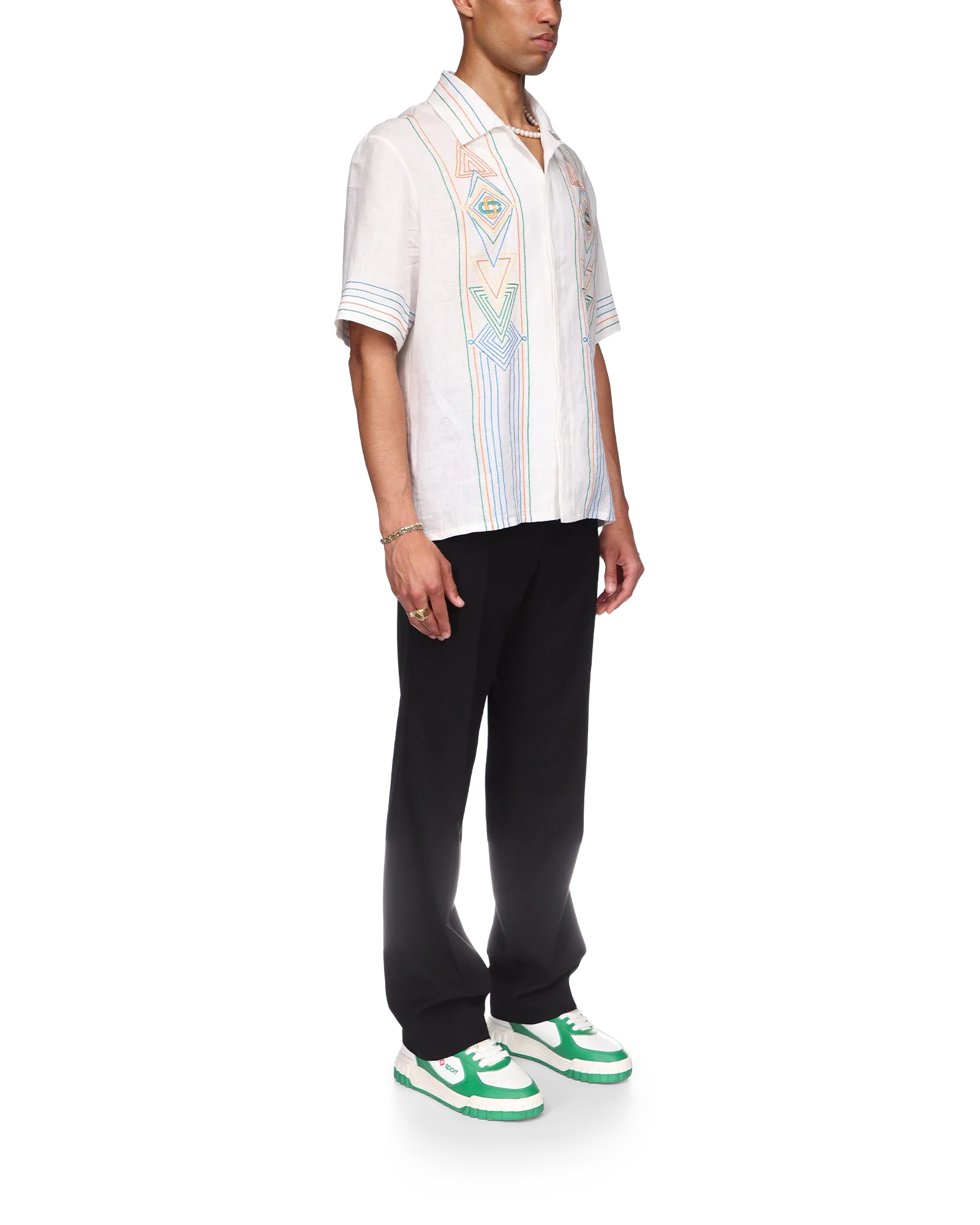 Le Fil De La Musique Short Sleeve Linen Shirt - 图片 5