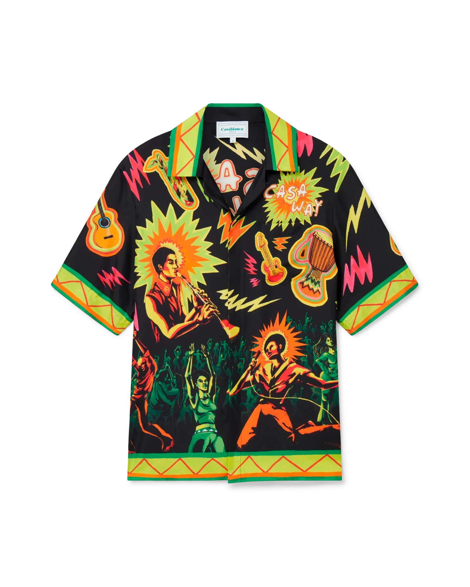 Music For The People Short Sleeve Silk Shirt