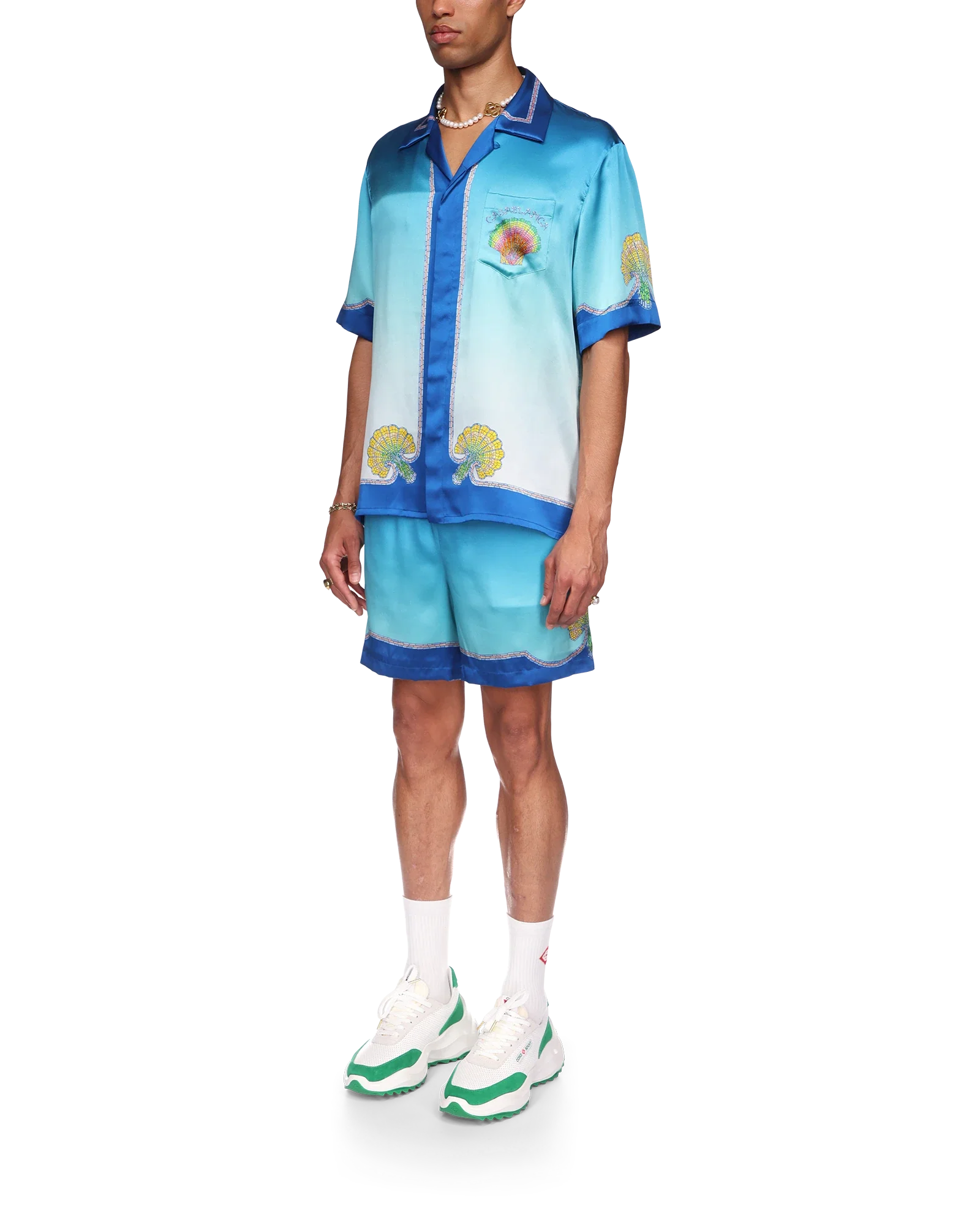 Coquillage Coloré Short Sleeve Silk Shirt - 图片 3