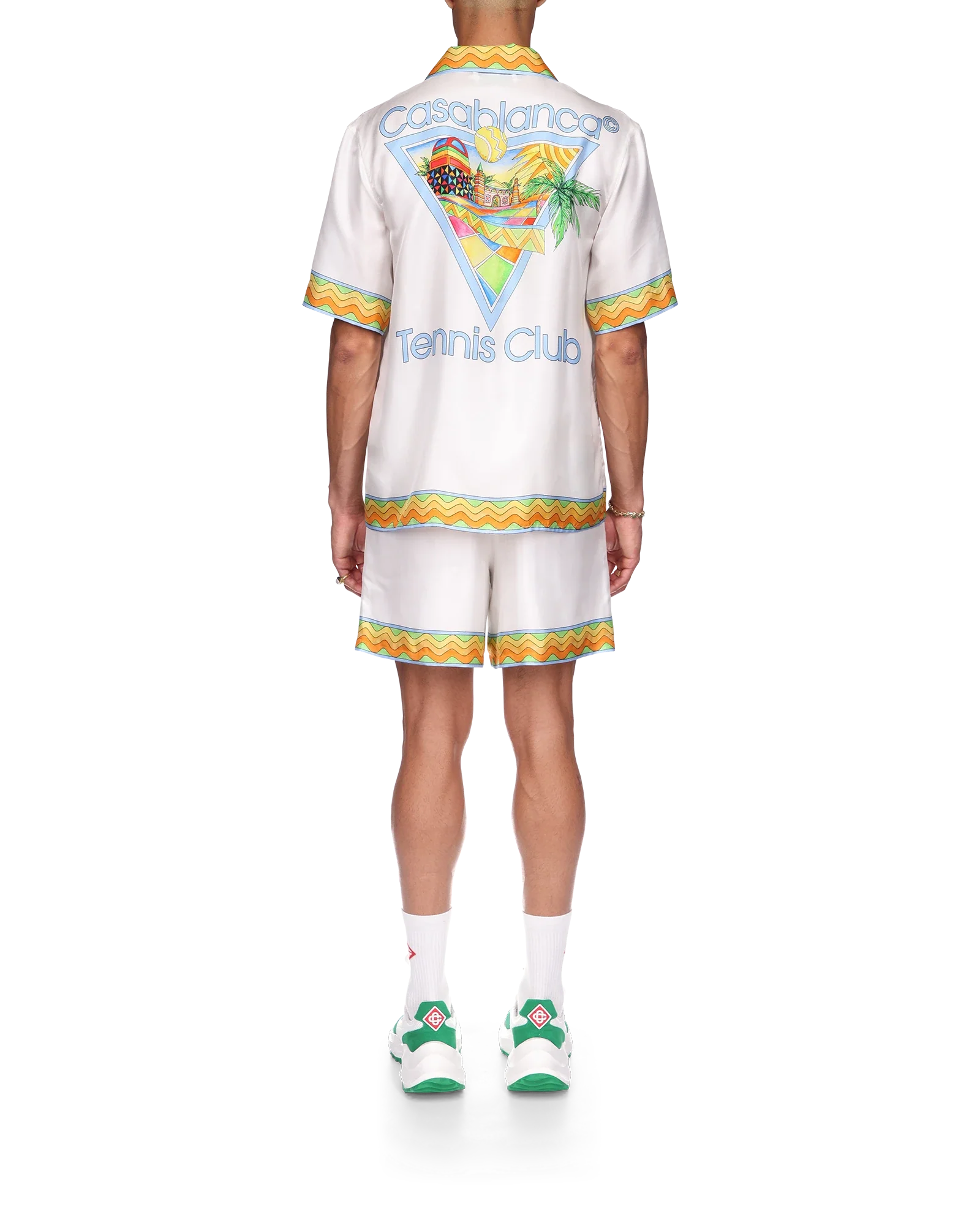 Afro Cubism Tennis Club Short Sleeve Silk Shirt - 图片 2