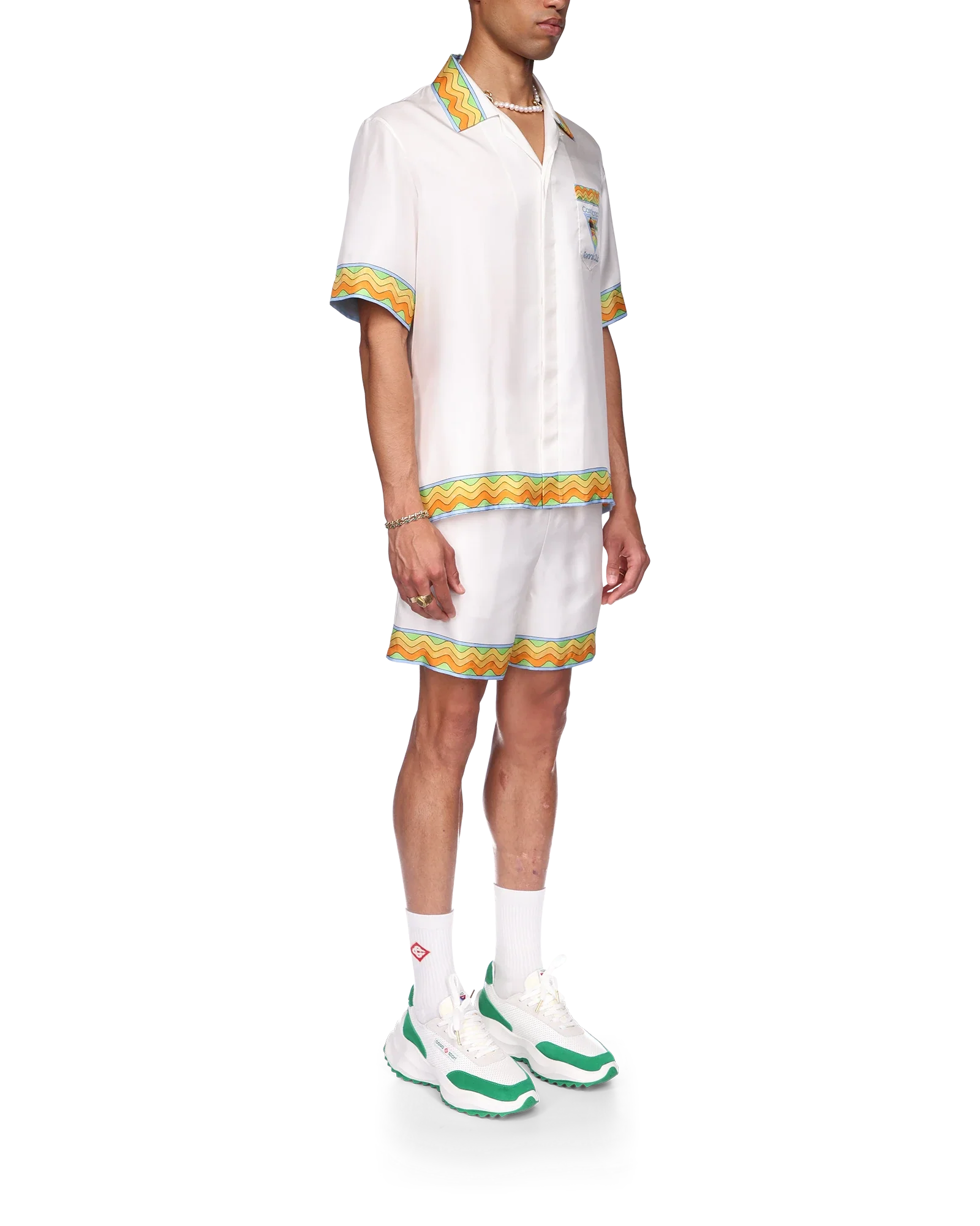 Afro Cubism Tennis Club Short Sleeve Silk Shirt - 图片 3