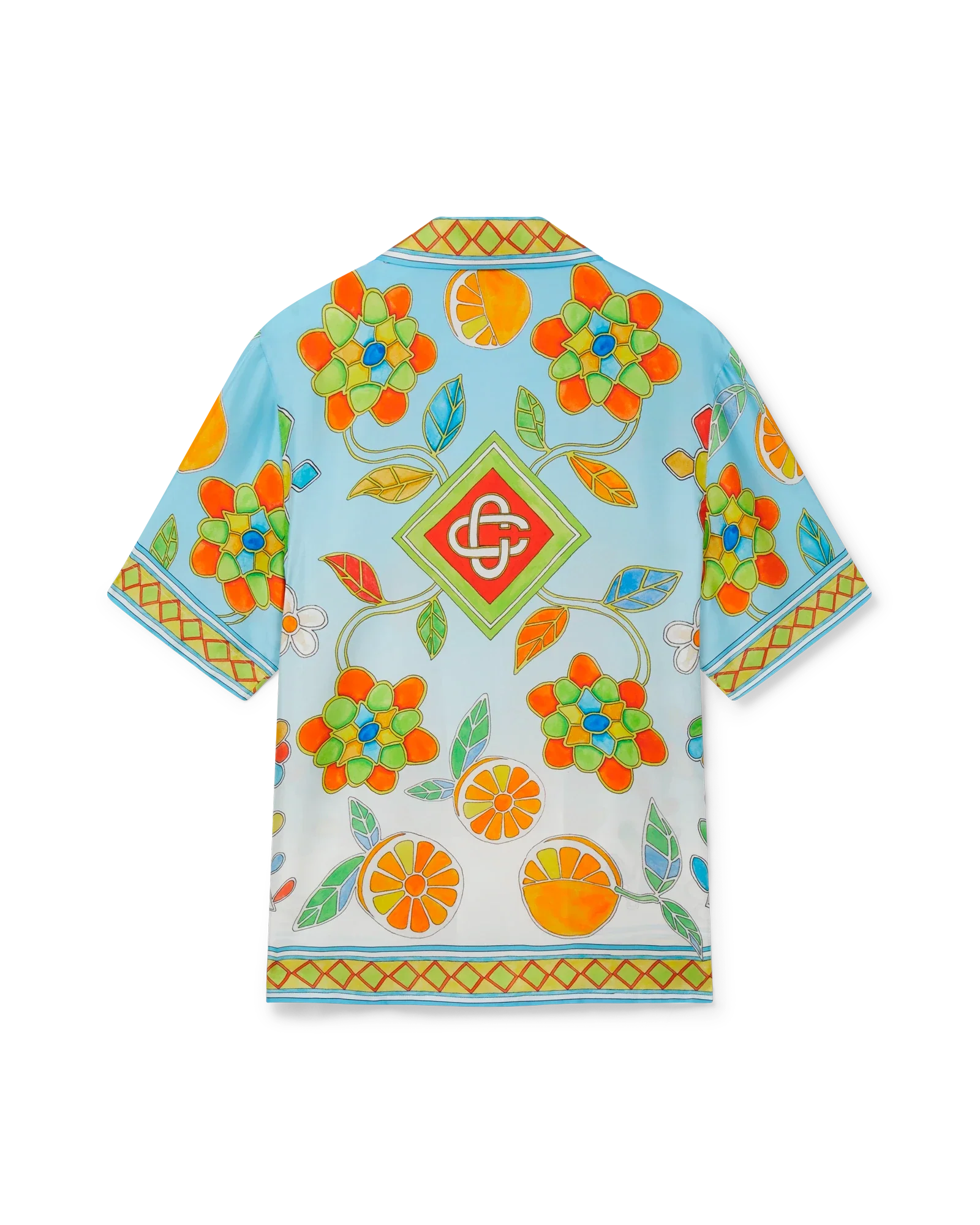 Yoruba Flowers Short Sleeve Silk Shirt