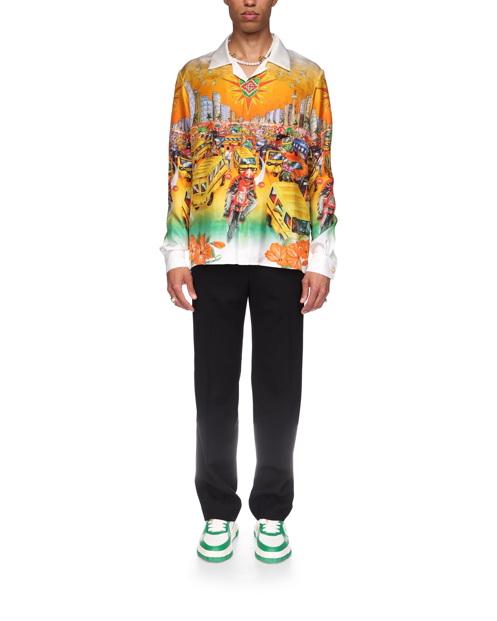 Traffic Long Sleeve Linen Shirt - 图片 4