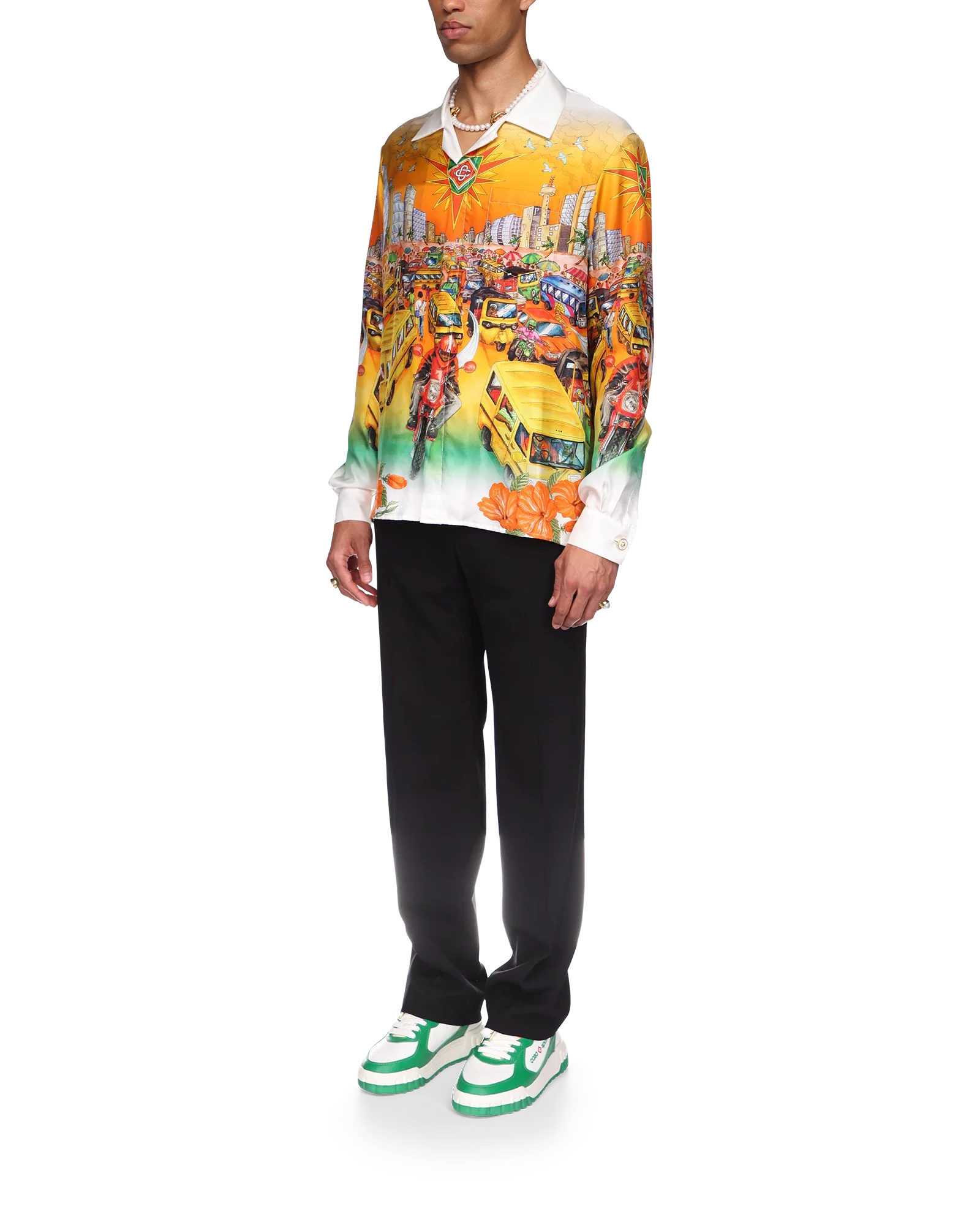 Traffic Long Sleeve Linen Shirt - 图片 5