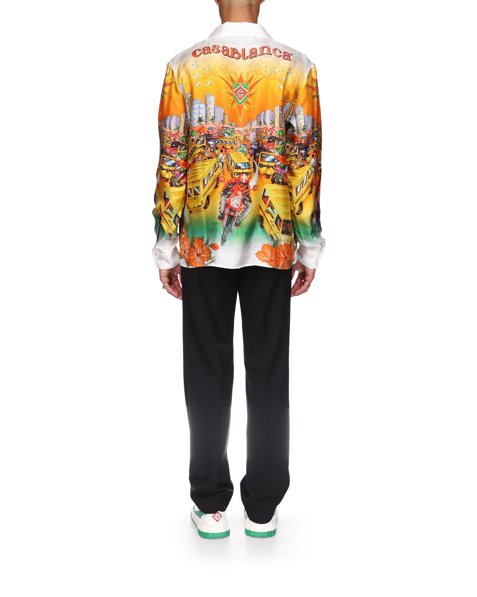 Traffic Long Sleeve Linen Shirt - 图片 2