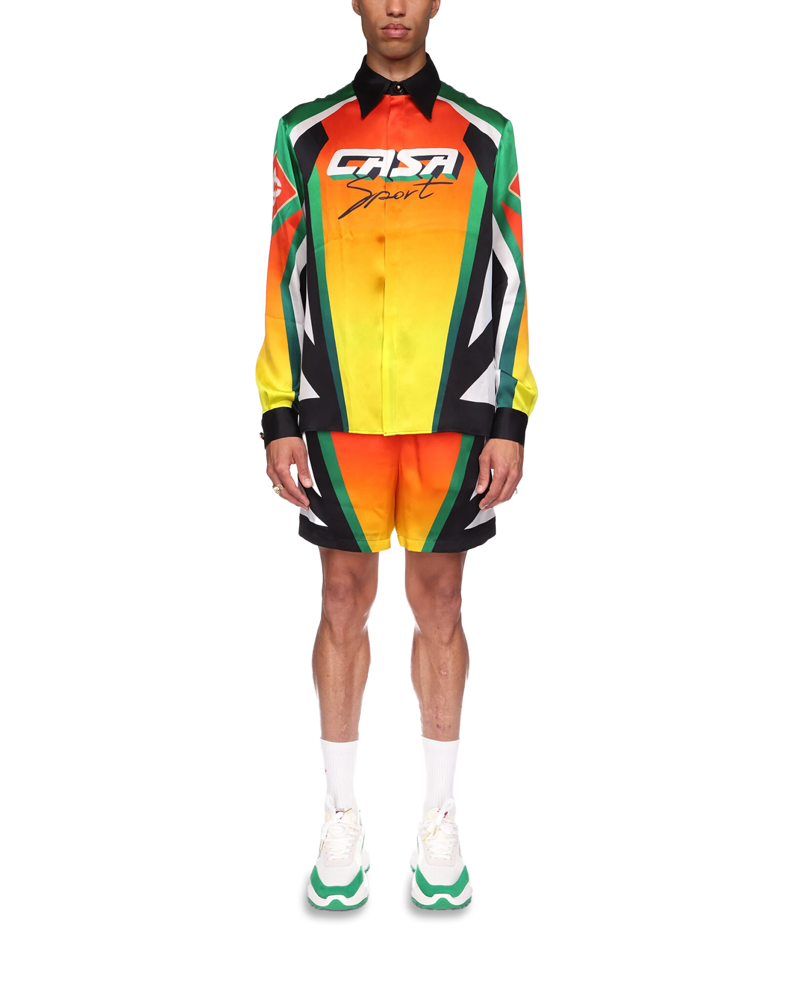 Casa Moto Sport Long Sleeve Silk Shirt - 图片 2